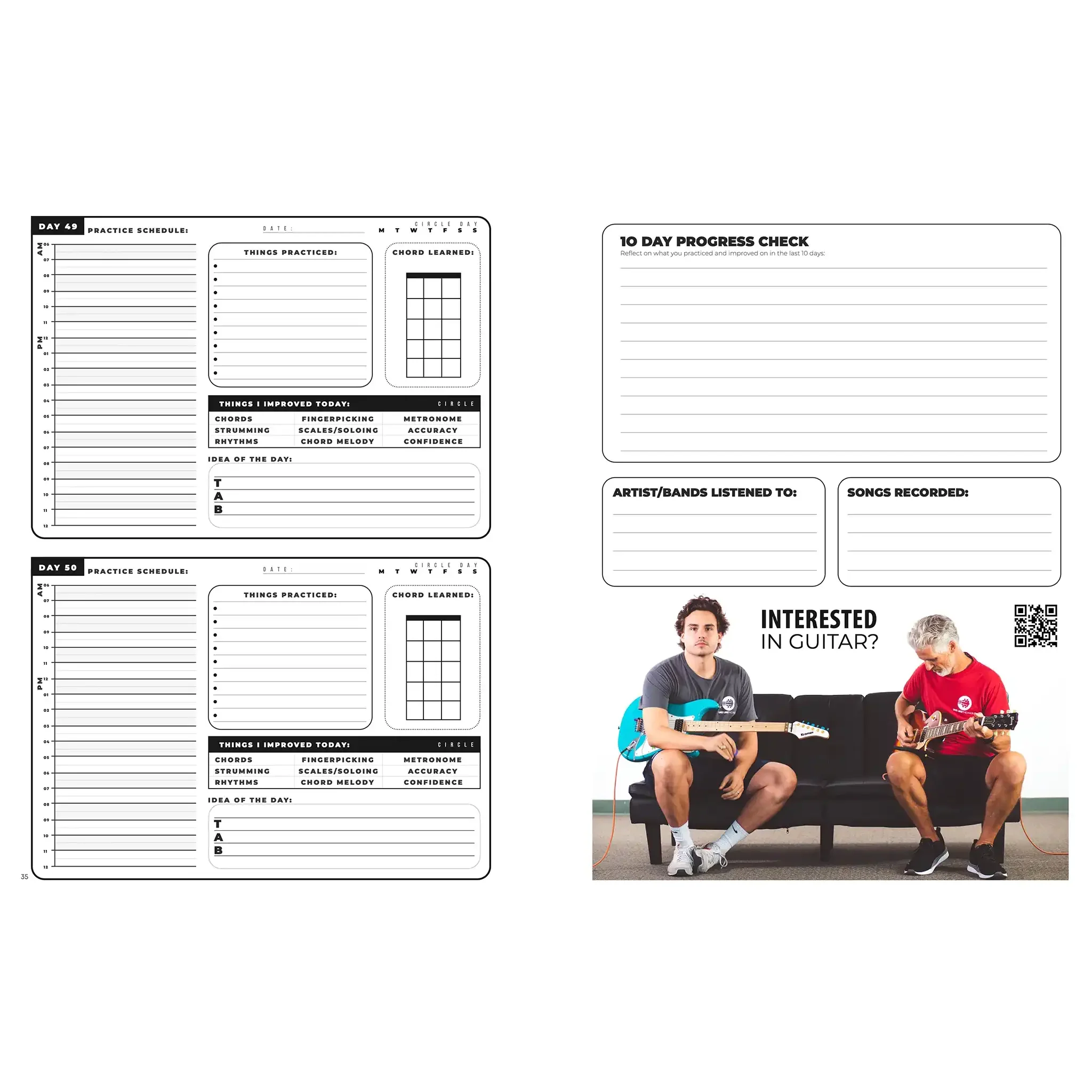 100 Day Baritone Ukulele Music Practice Book - Image 3