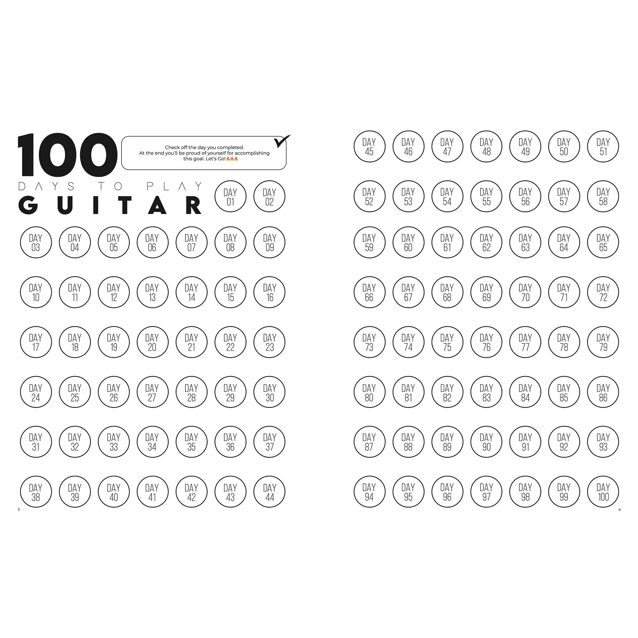 100 Day Guitar Music Practice Book - Image 3