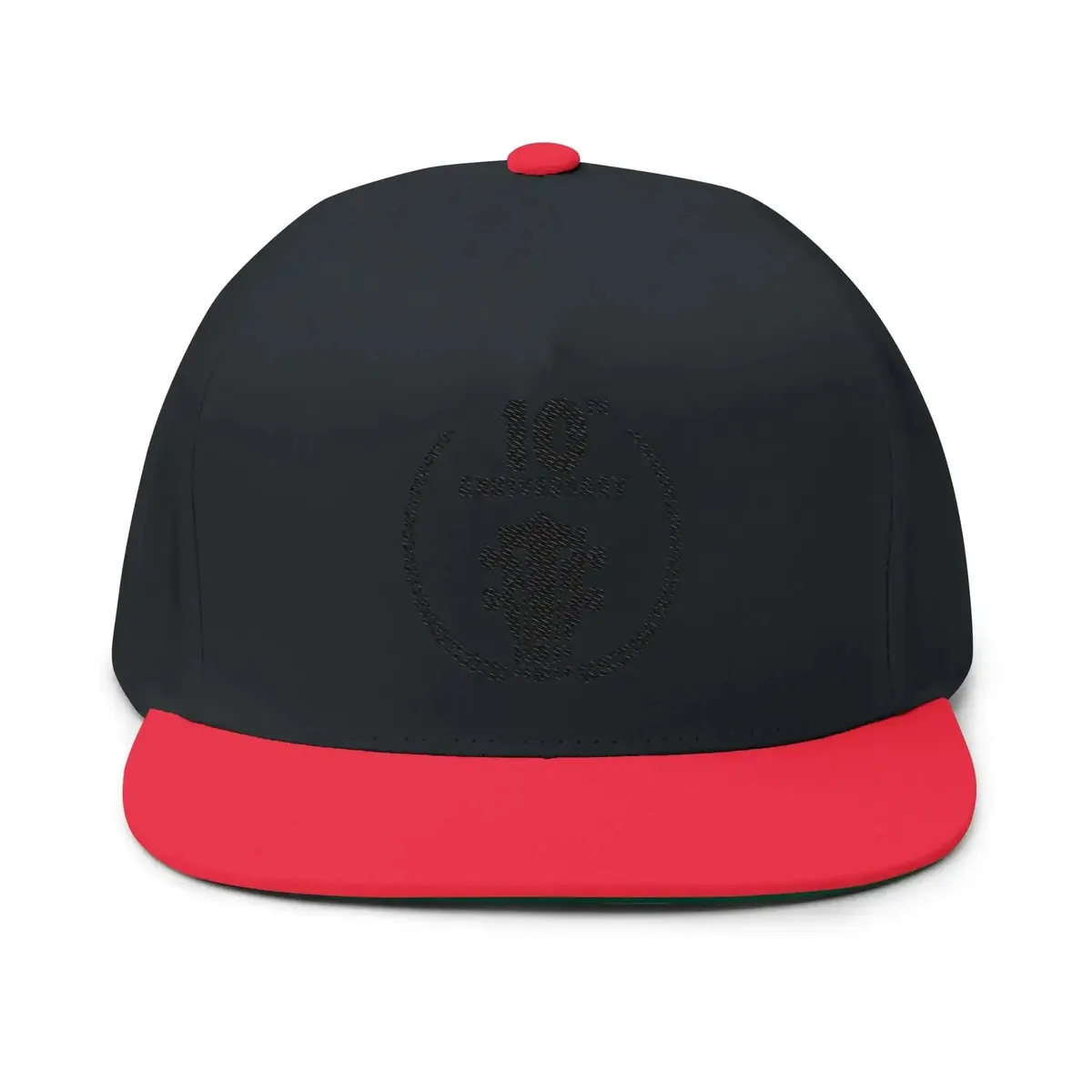 10th Anniversary Guitar Embroidered Flat Bill Cap - Image 6
