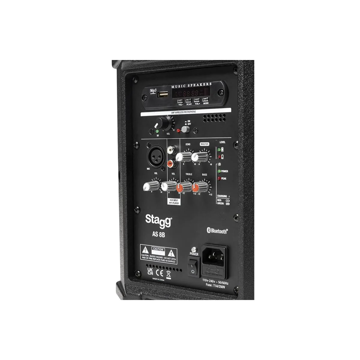 Stagg AS8B US 8" 2-Way Active Speaker Class D 125W - Image 4