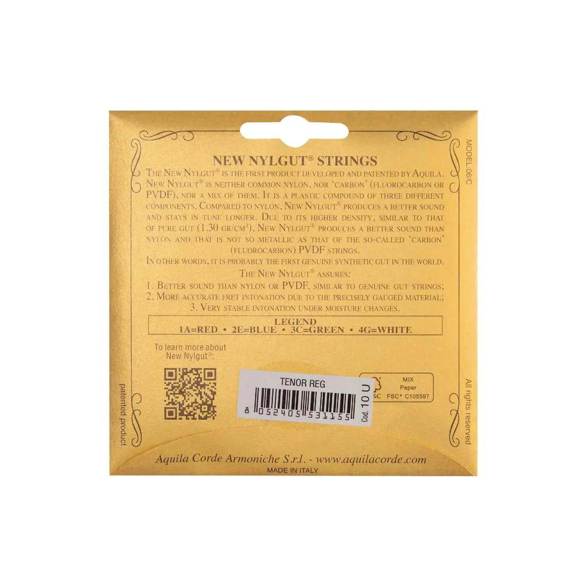 Aquila 10U New Nylgut Tenor Ukulele Strings - High G - Image 2