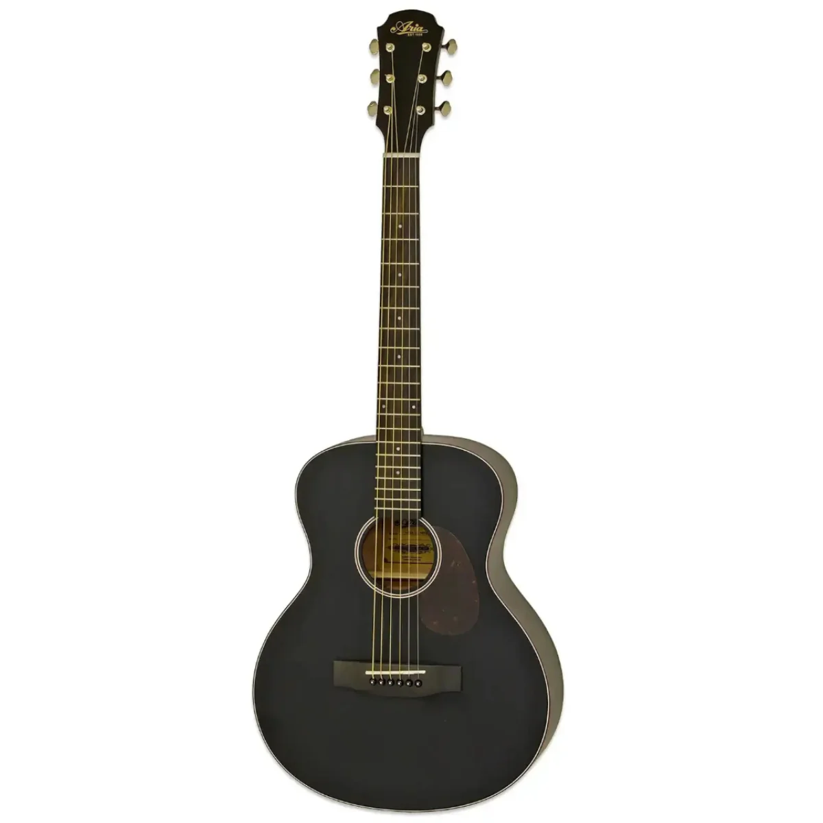 Aria 151-Lil' Matte Black Spruce Top Acoustic Guitar - Image 2