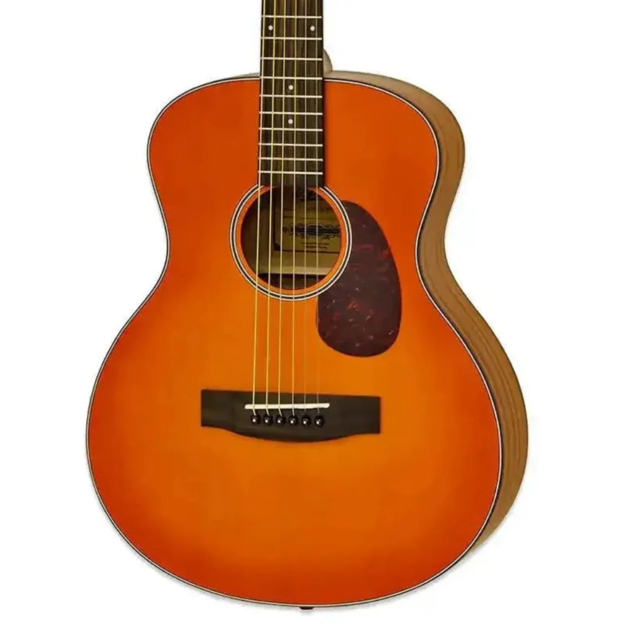 Aria 151-Lil'-MTOS Orange Sunburst Spruce Top Acoustic Guitar