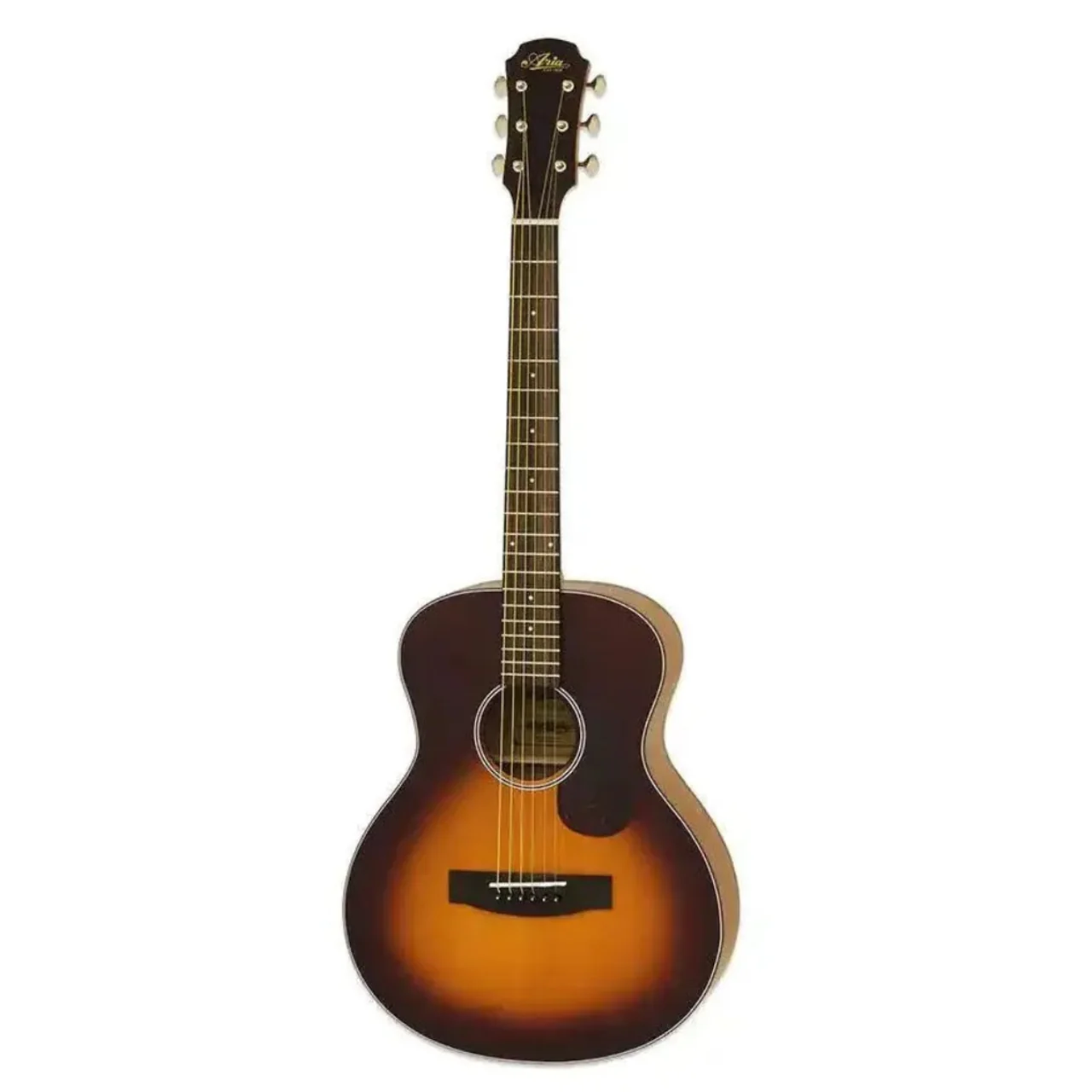 Aria 151-Lil'-MTTS Matte Tobacco Sunburst Spruce Top Acoustic Guitar - Image 2