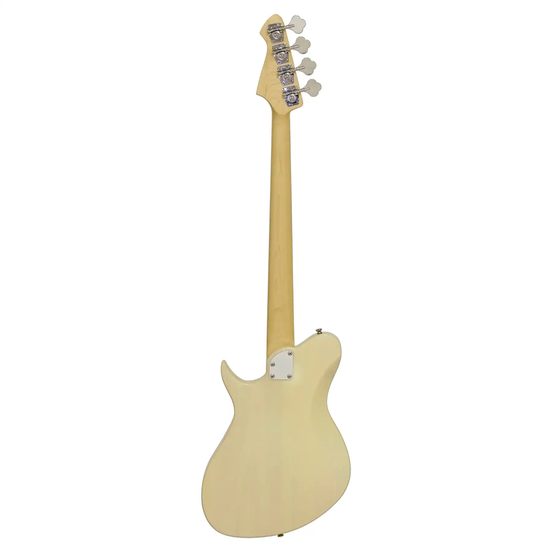 Aria J-B Pro II Electric Bass - See-Through Vintage White - Image 4