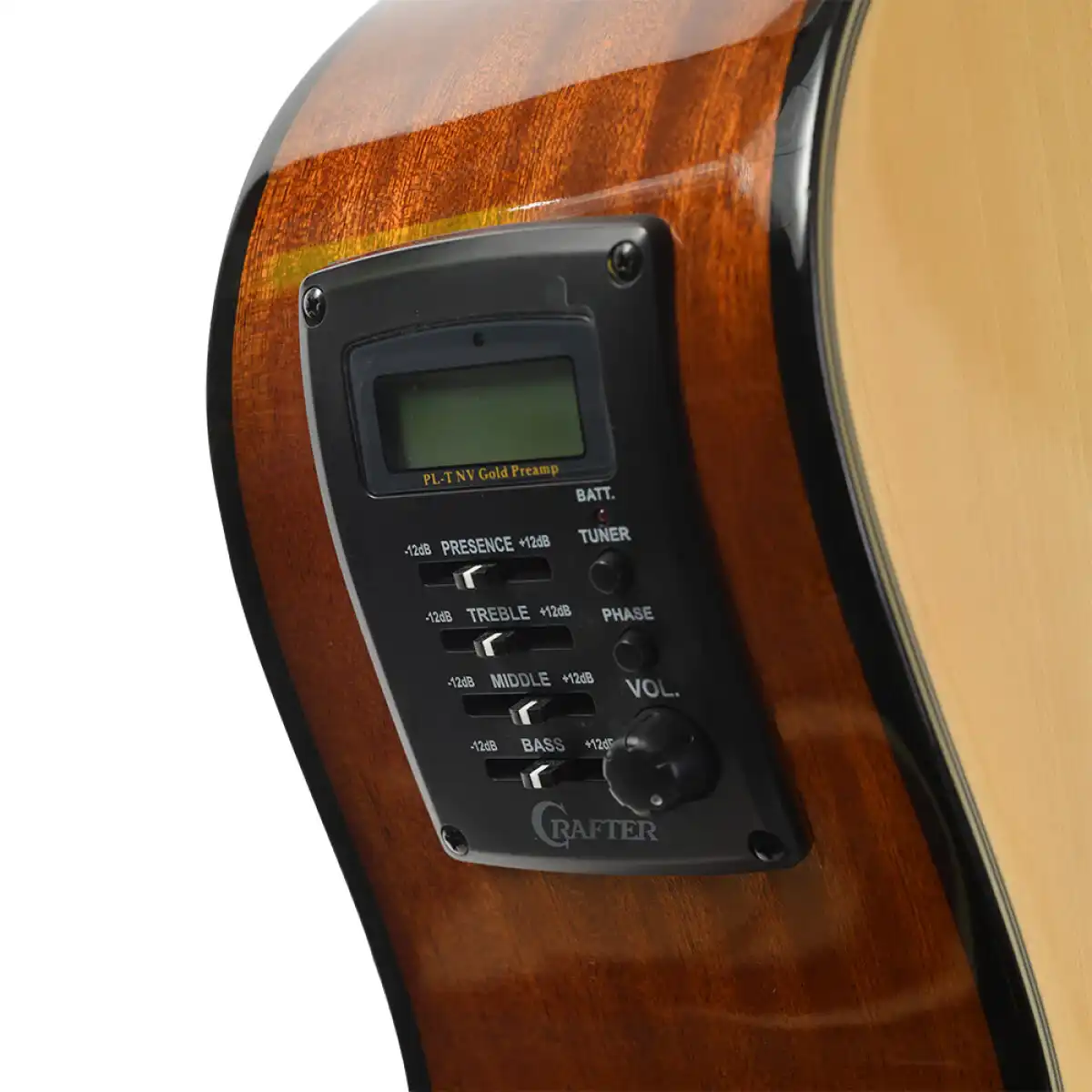 Crafter HG250-CE-N Silver Series 250 Cutaway Grand Auditorium Acoustic-Electric Guitar - Image 5