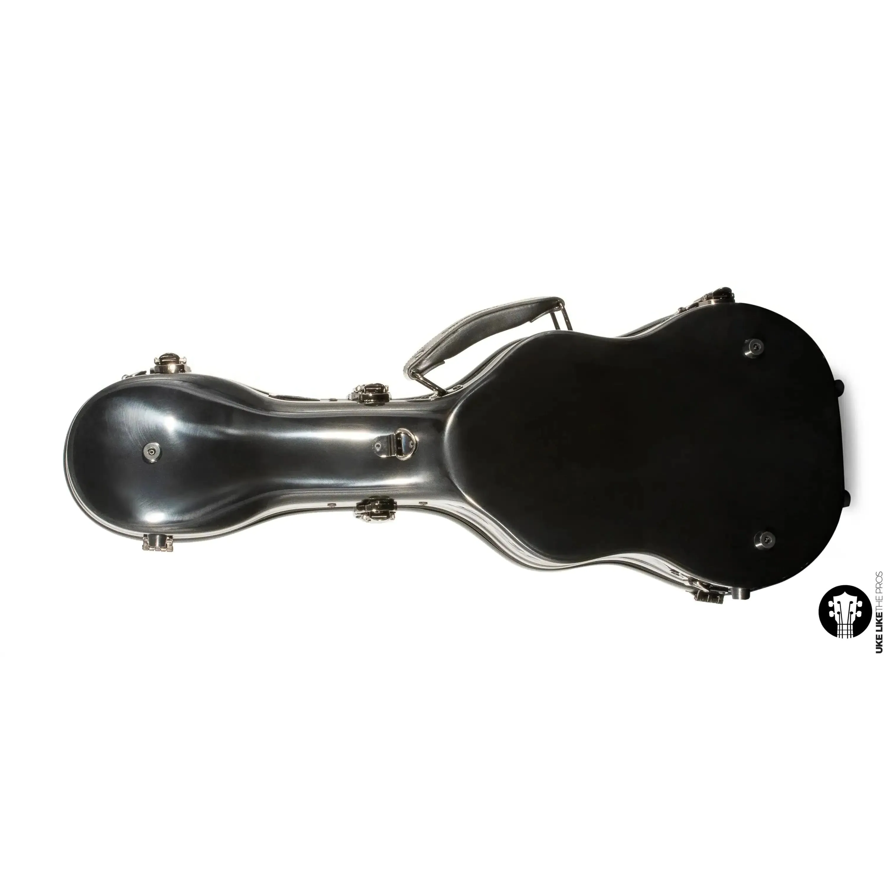 Crossrock Fiberglass BLACK Tenor Ukulele Case – Universal Case for Standard Tenor and Grand Tenor #CRF1020TUBK - Image 2