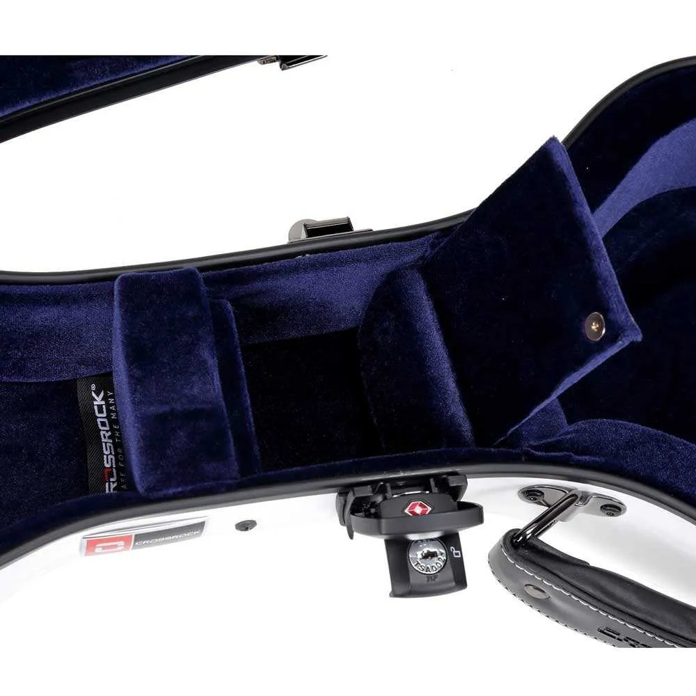 Crossrock Fiberglass WHITE Tenor Ukulele Case #CRF2020TUWT - Image 4