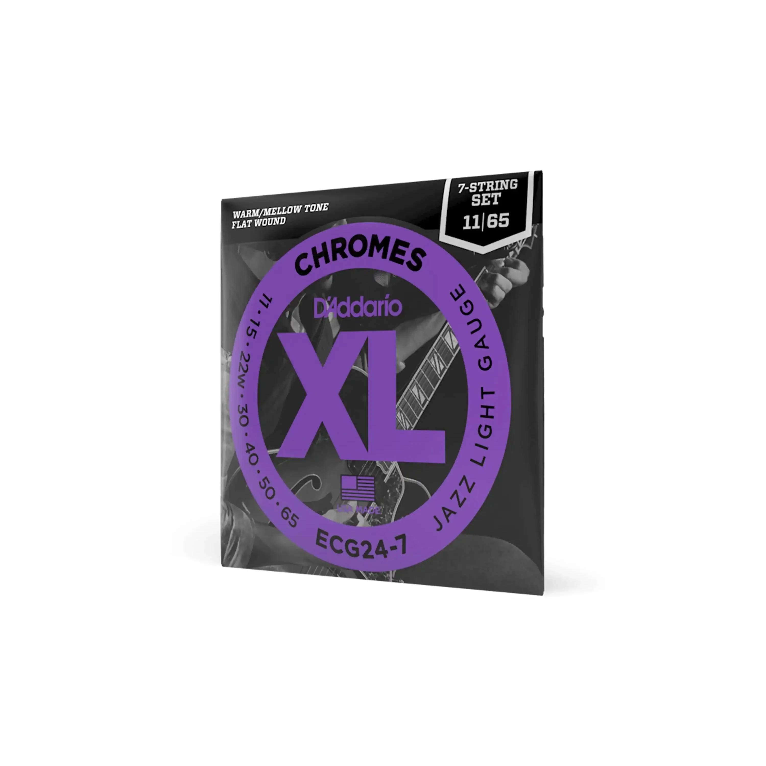 D'Addario ECG24-7 XL Chromes Electric 7-String Guitar Strings - Jazz Light .011-.065 - Image 3