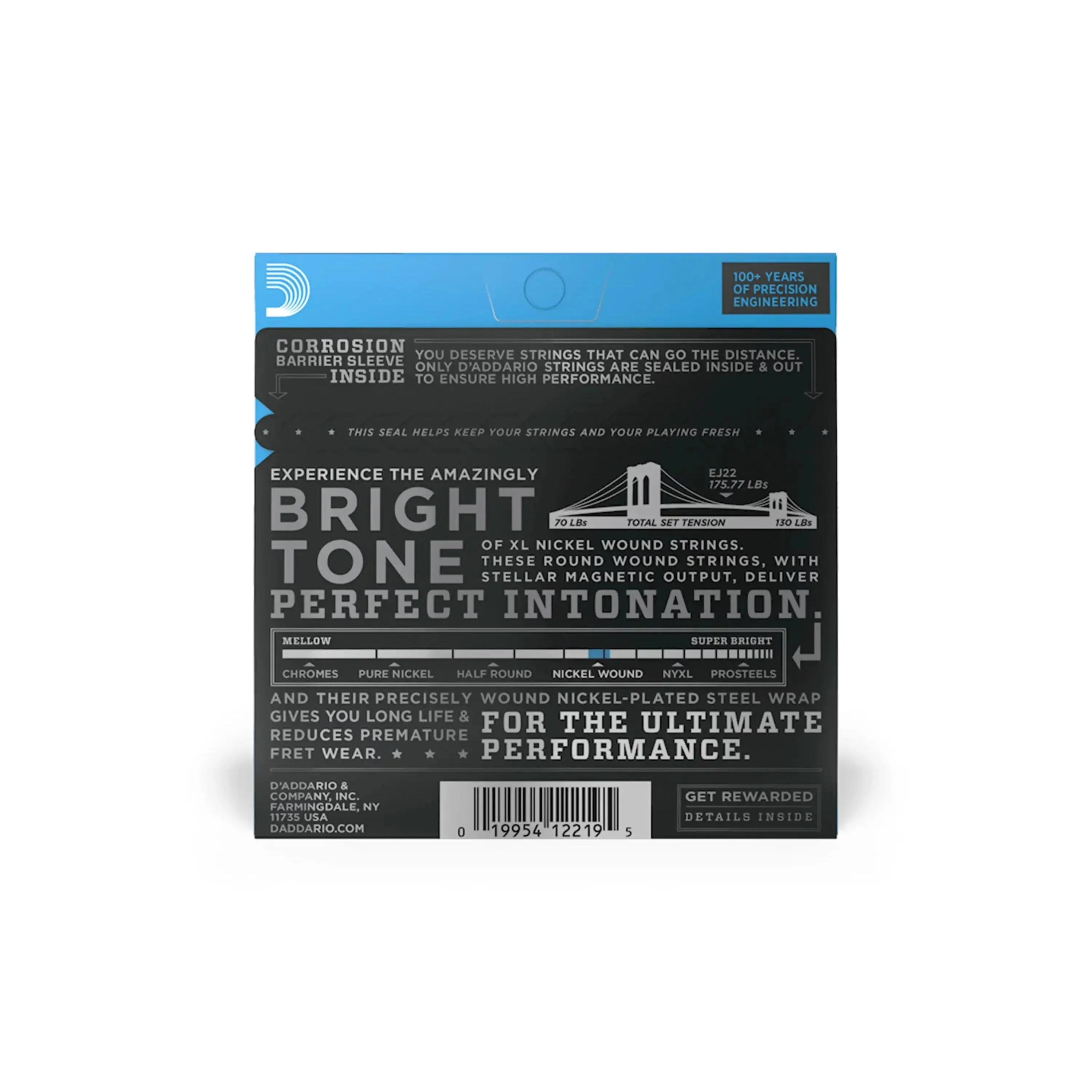 D'Addario EJ22 Nickel Wound Electric Strings - Jazz Medium .013-.056 - Image 2