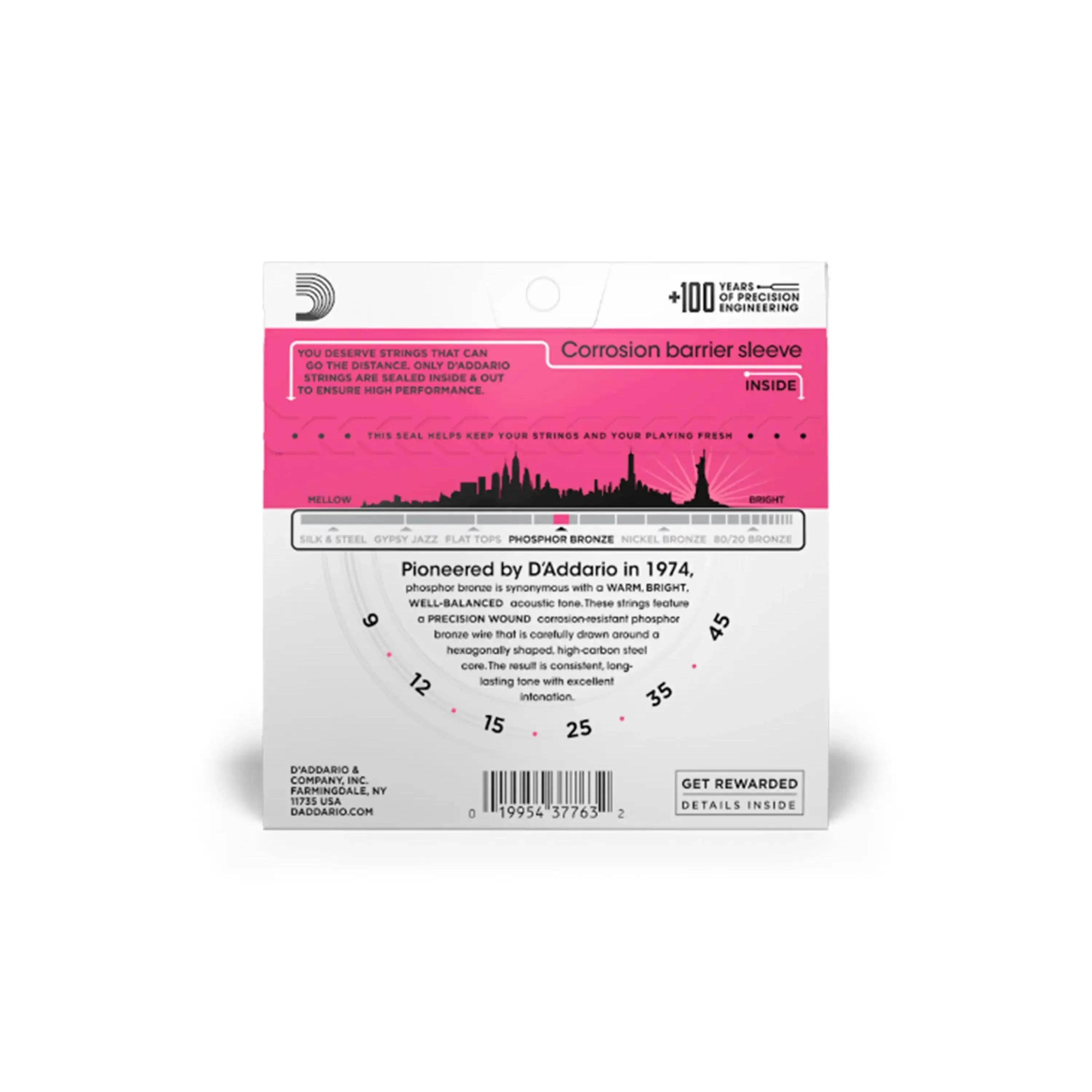 D'Addario EJ23 Phosphor Bronze Acoustic Guitar Strings - Super Light .009-.045 - Image 2
