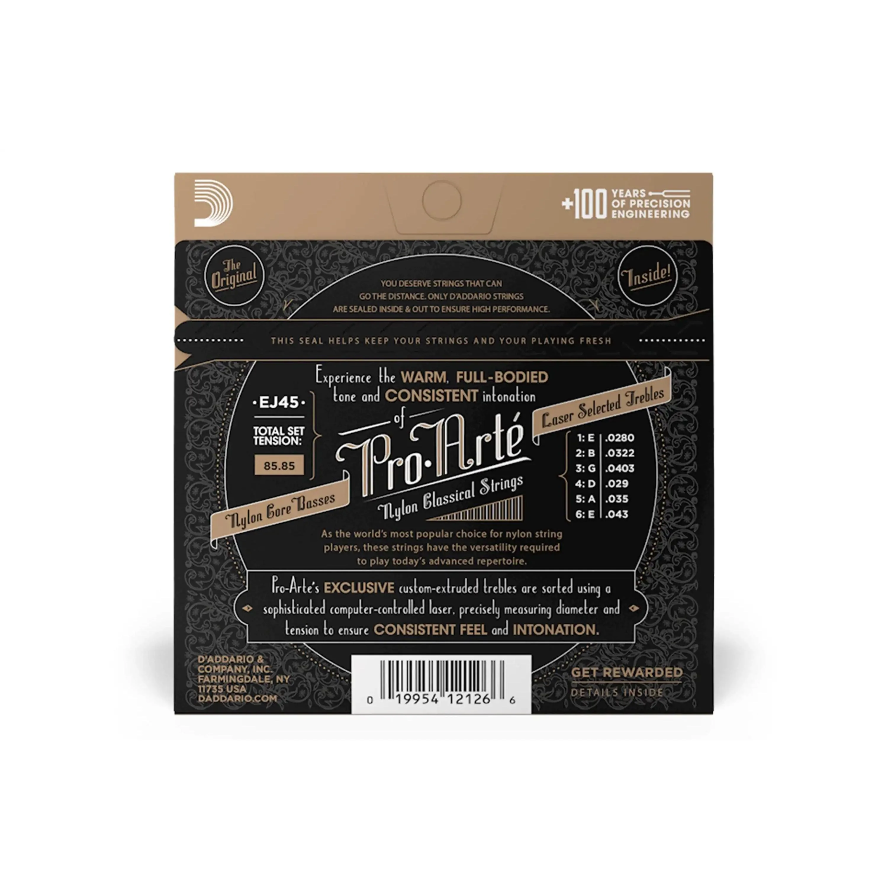 D'Addario EJ45 Pro-Arte Classical Guitar Strings - Normal Tension - Image 2
