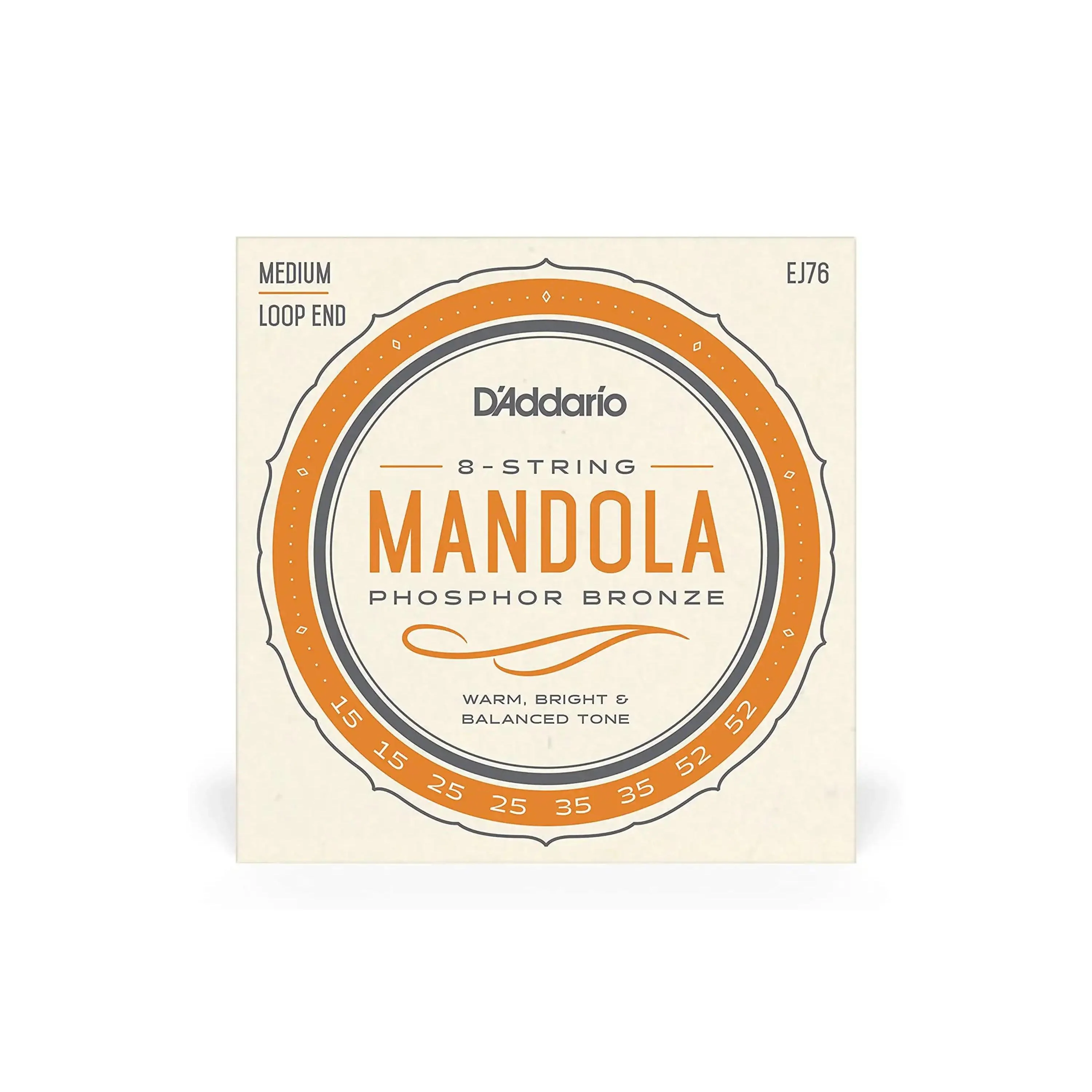 D'Addario EJ76 Phosphor Bronze 8-String Mandola Strings - Medium .015-.052