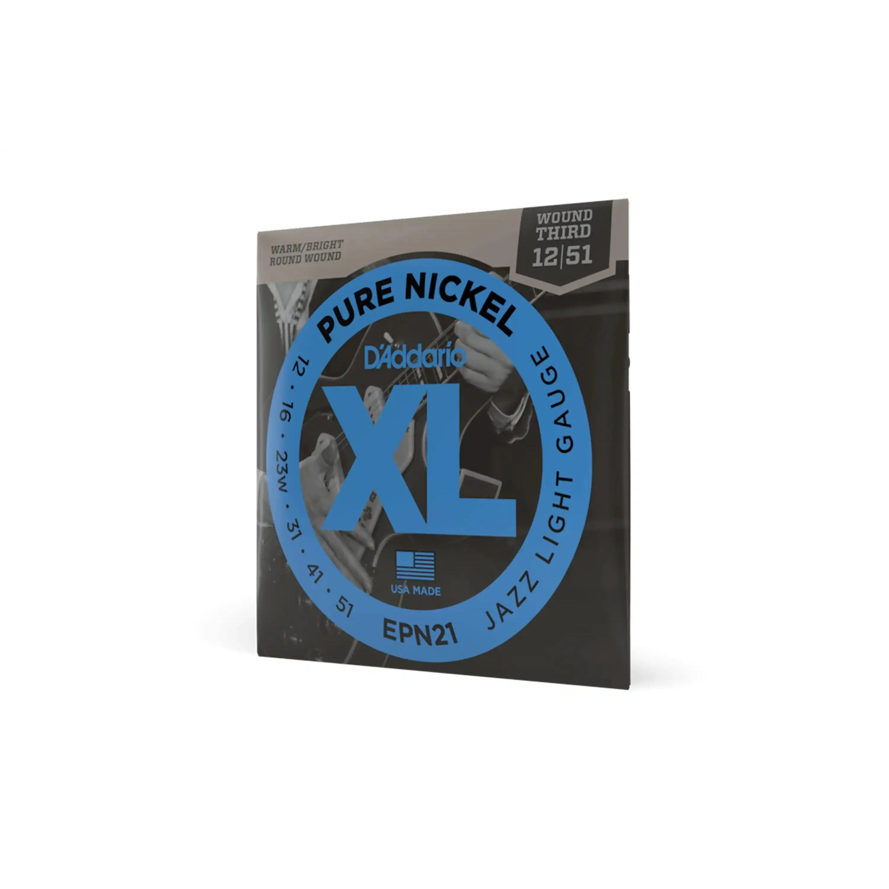 D'Addario EPN21 Jazz Electric Guitar Strings Light - .012-.051 - Image 3