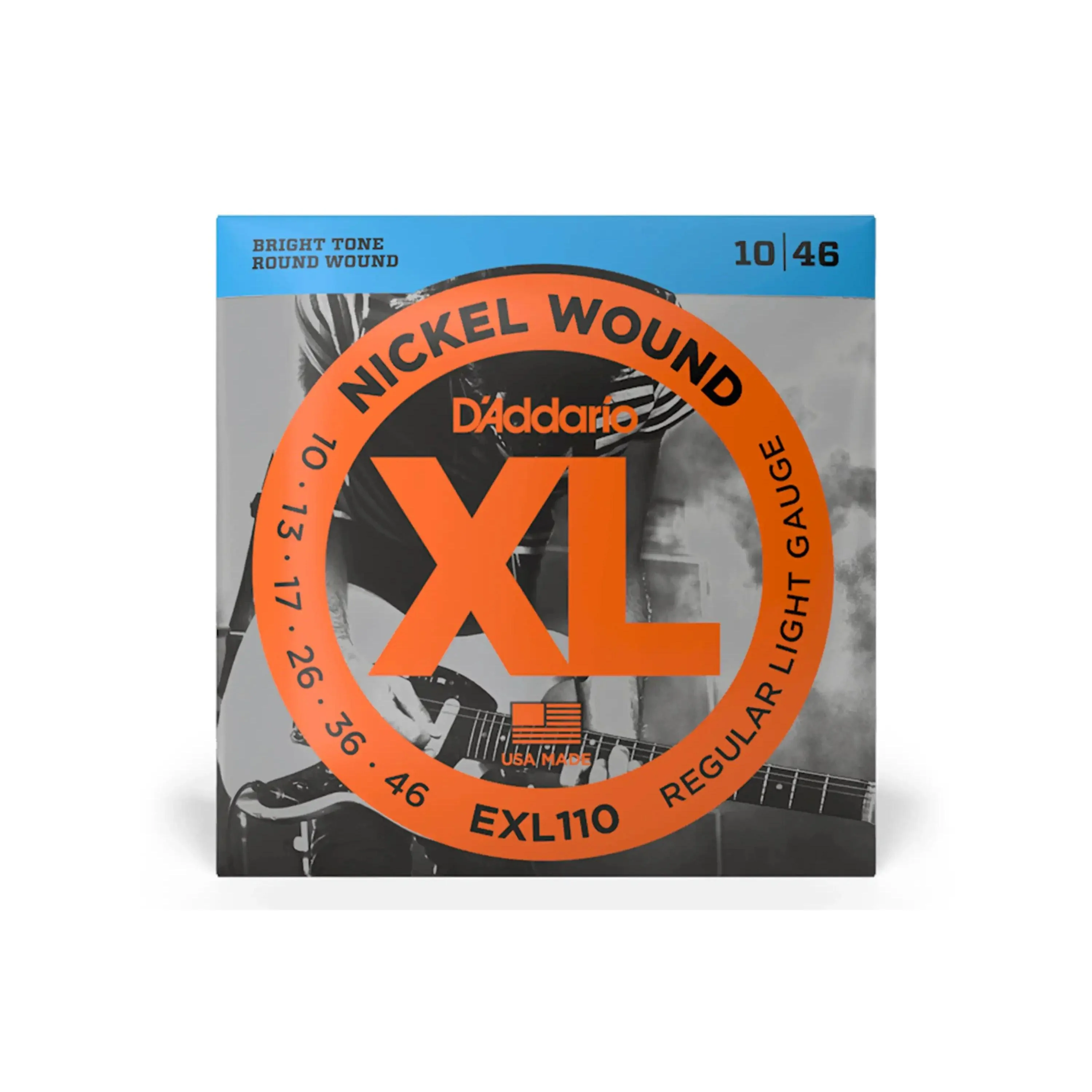 D'Addario EXL110 Nickel Wound Electric Guitar Strings - .010-.046 Regular Light