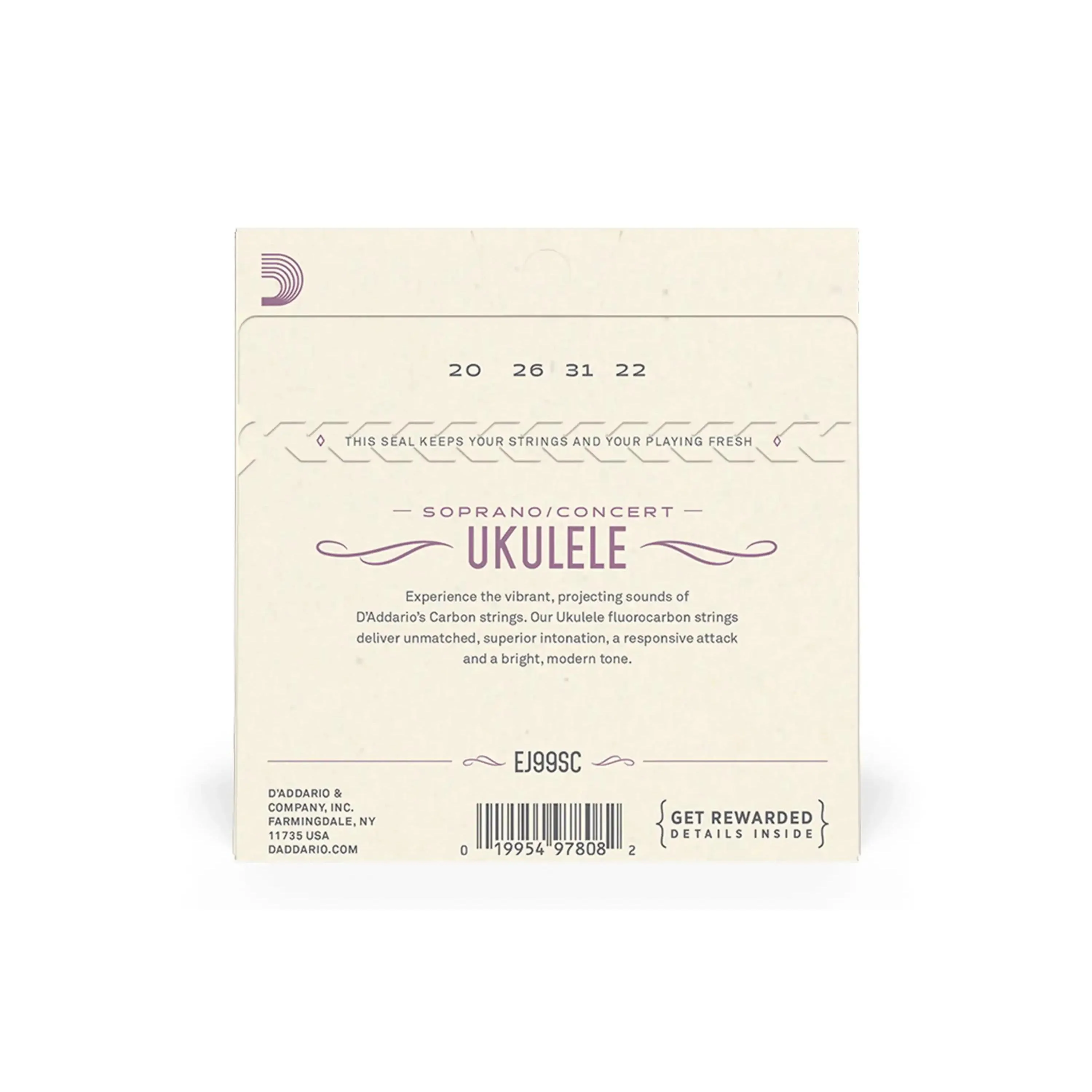D'Addario EJ99SC Pro-Arté Carbon Ukulele Strings, Soprano / Concert High G - Image 2