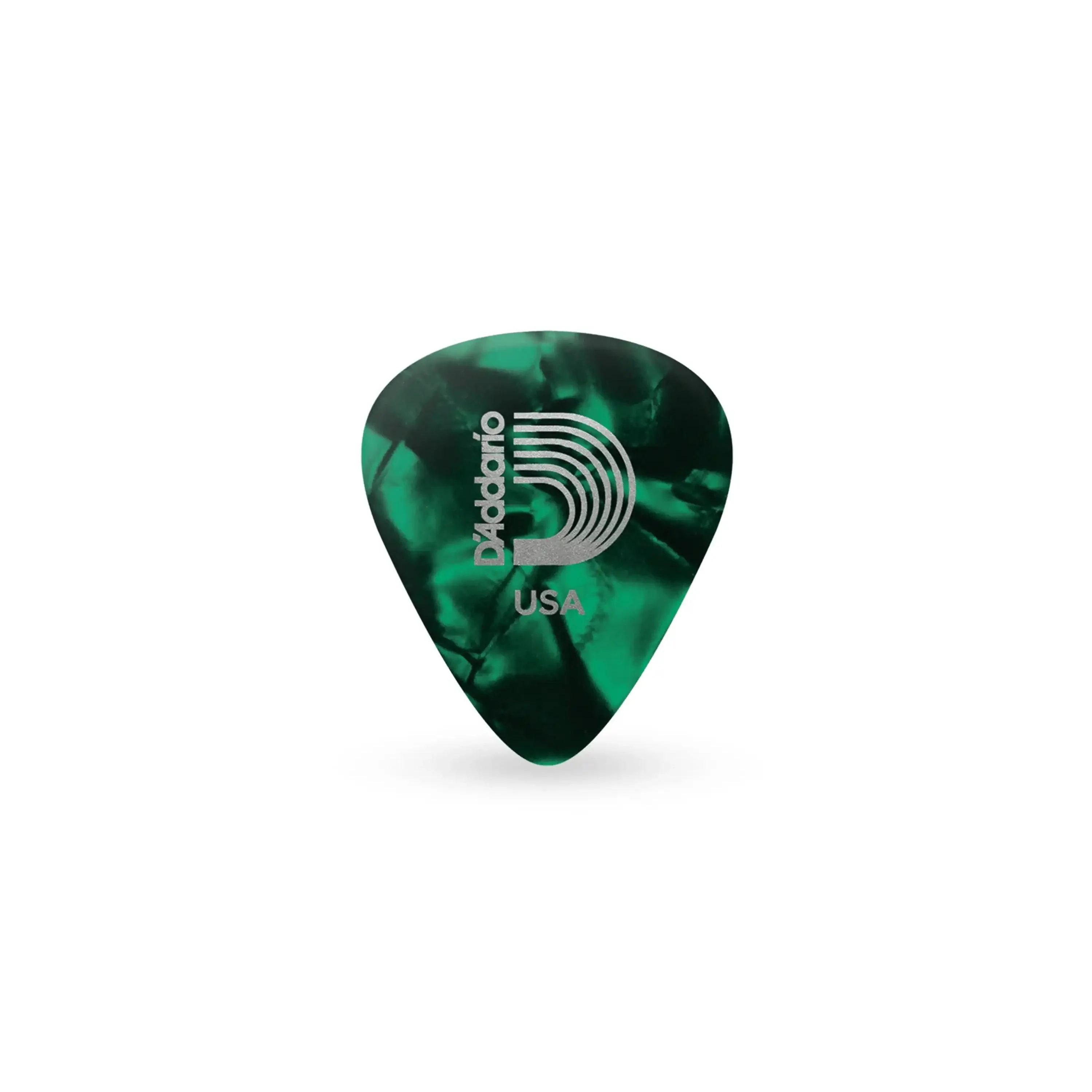 D'Addario Medium Green Pearl Celluloid .70mm Guitar Picks - 10 Pack