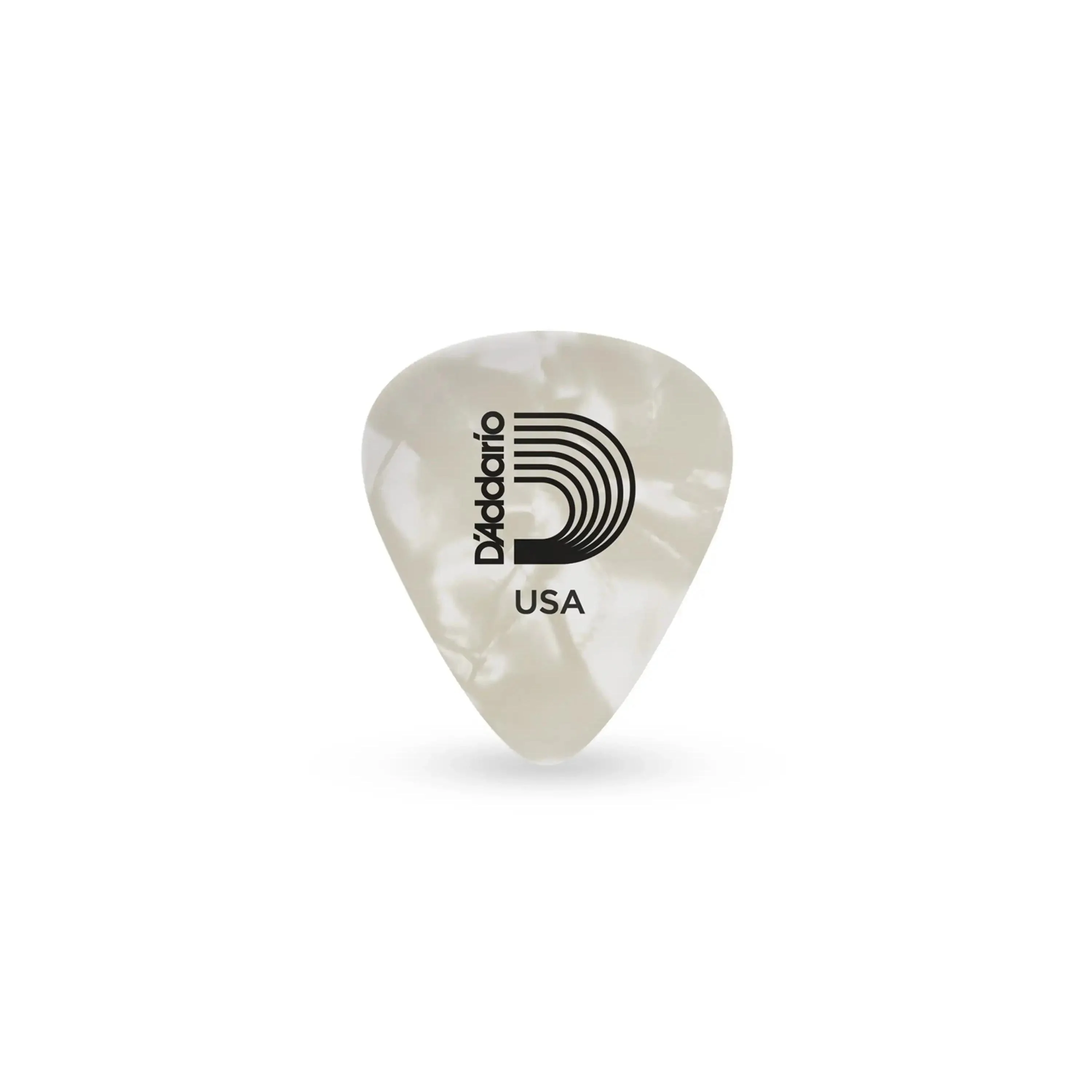 D'Addario White Pearl Classic Celluloid Guitar Picks Light .50mm - 10 Pack