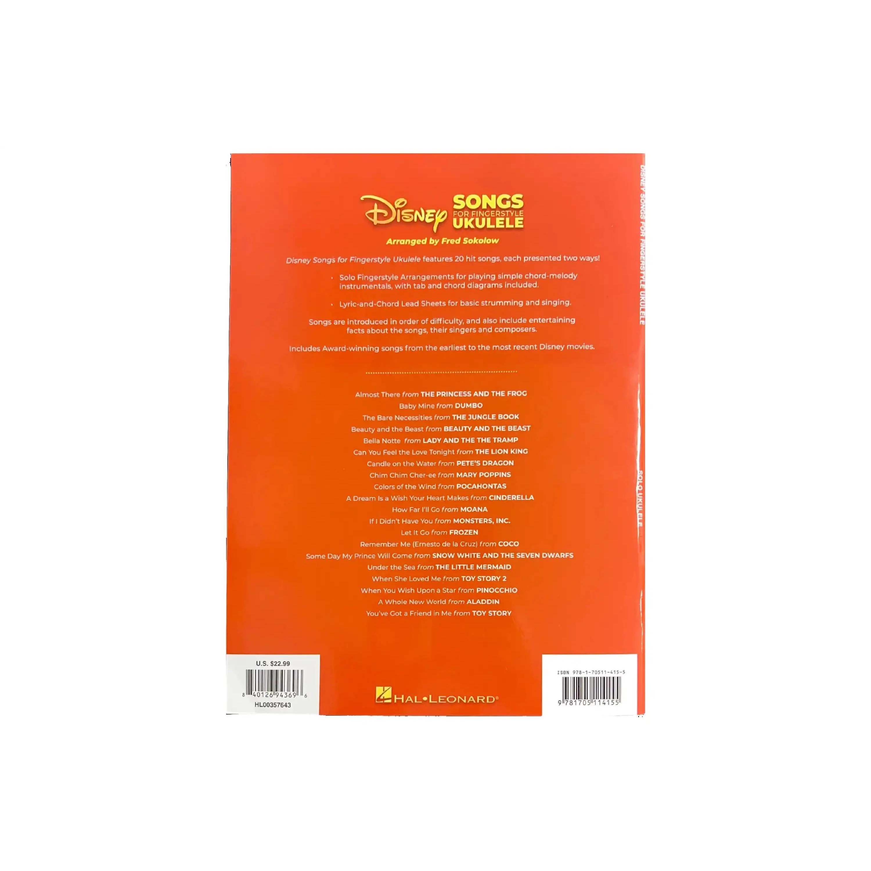 Disney Songs For Fingerstyle Ukulele 20 Solo Arrangements with Tab - Image 2