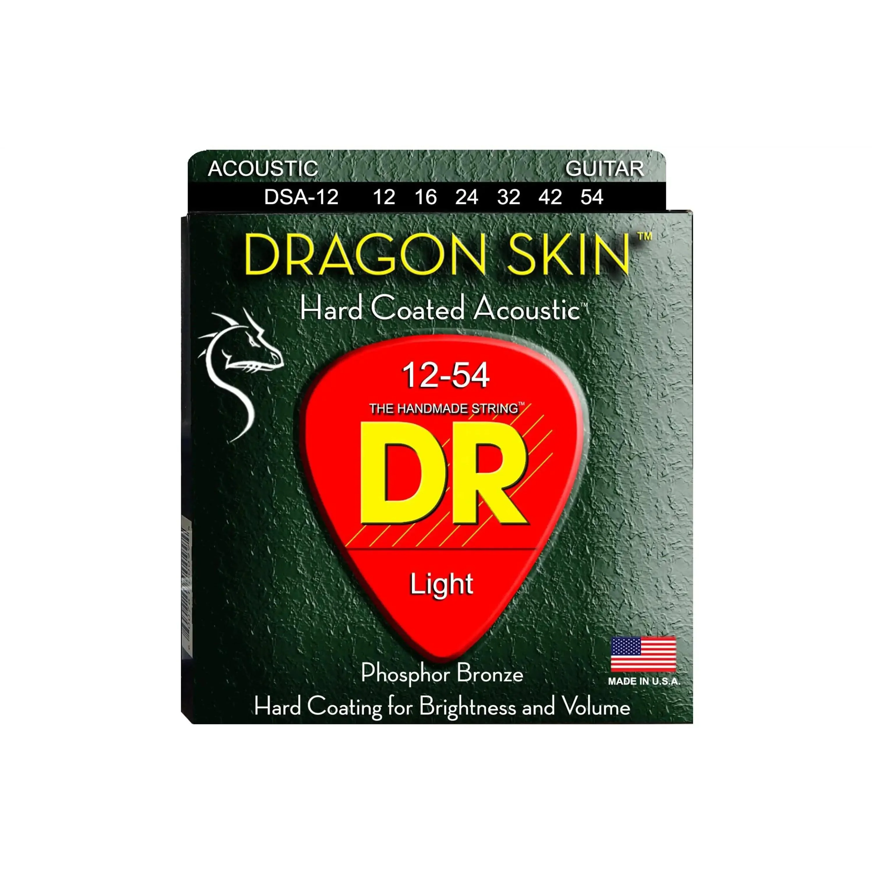 DR Strings Dragon Skin Acoustic 12-54 Light Guitar Strings