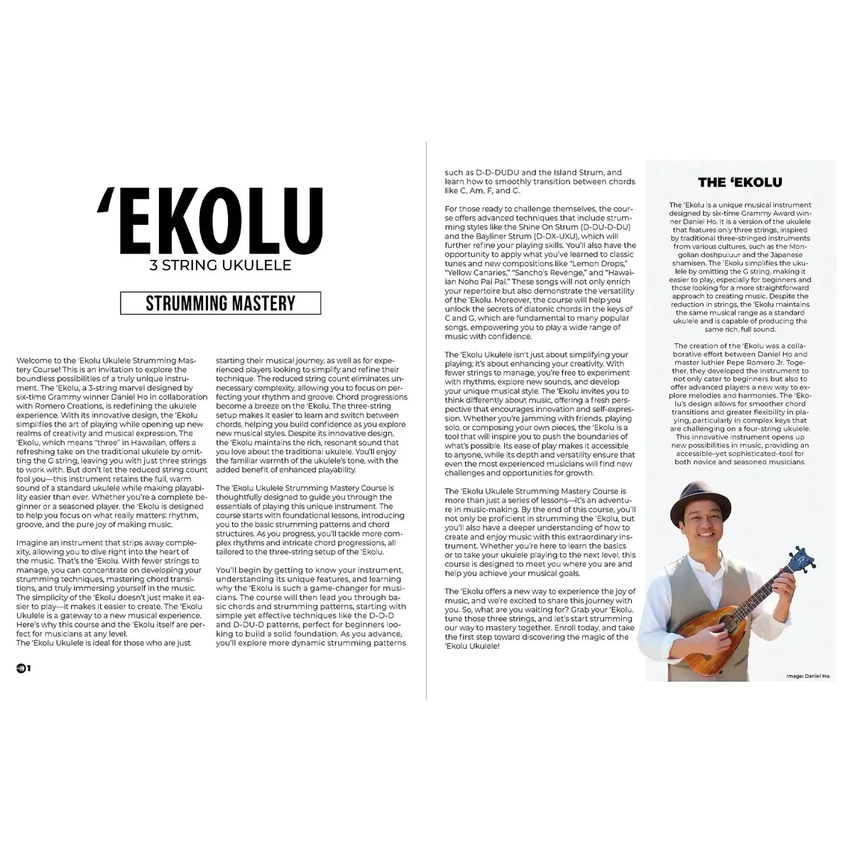 Ekolu 3-String Ukulele Strumming Mastery Book by Terry Carter - Image 2