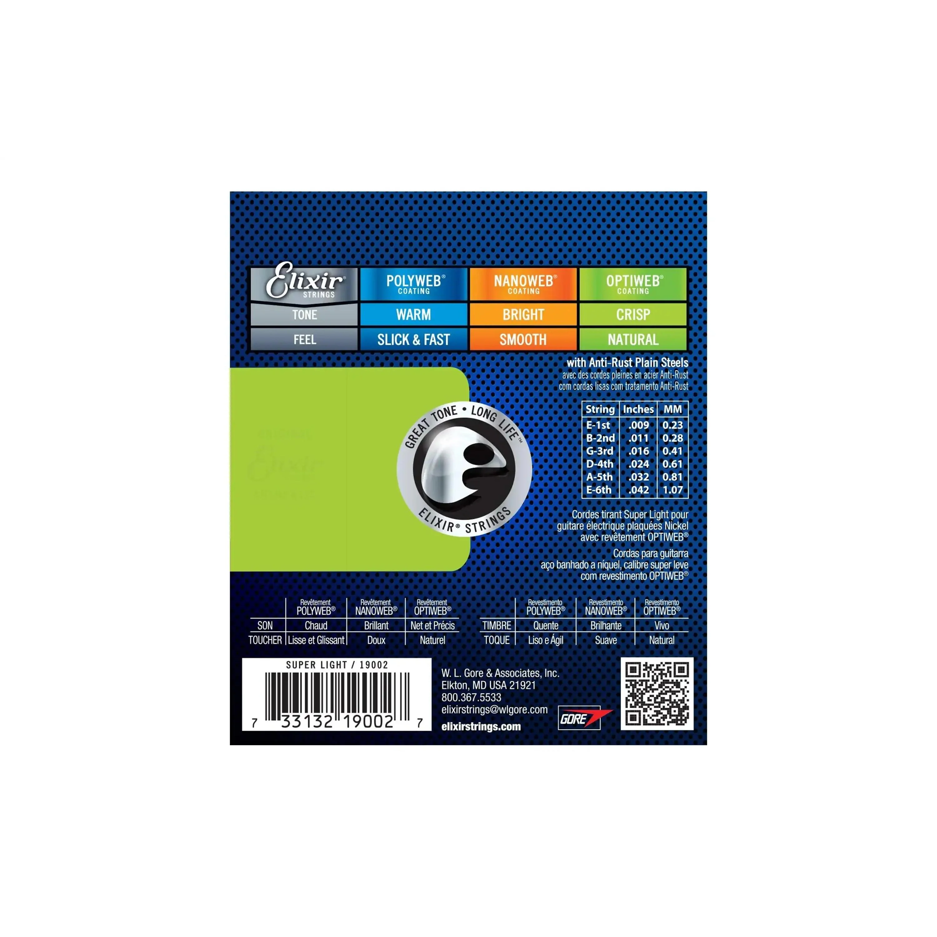 Elixir 19002 Optiweb Nickel Plated Steel Electric Guitar Strings - Super Light .009-.042 - Image 2