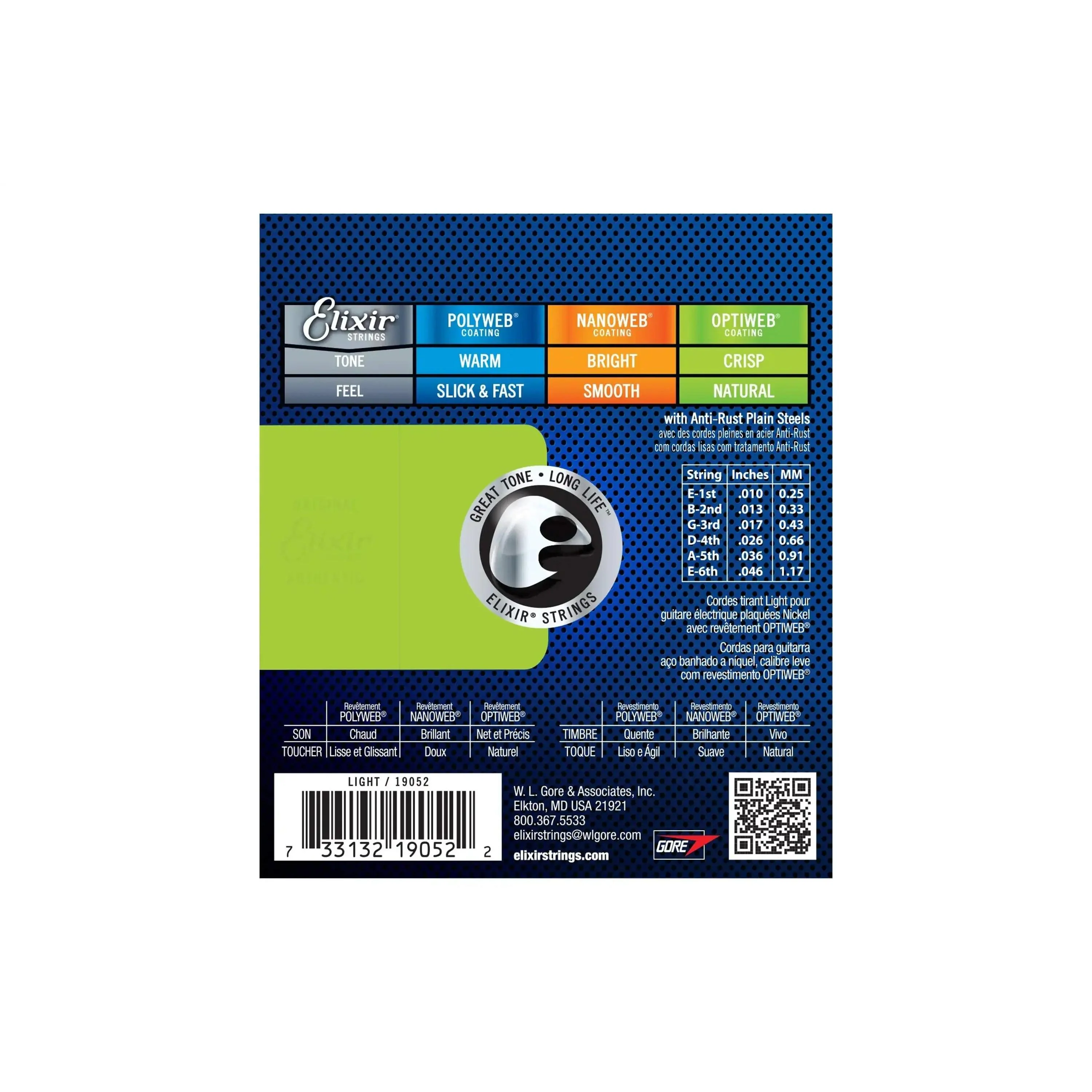 Elixir 19052 Optiweb Nickel Plated Steel Electric Guitar Strings - Light .010-.046 - Image 2