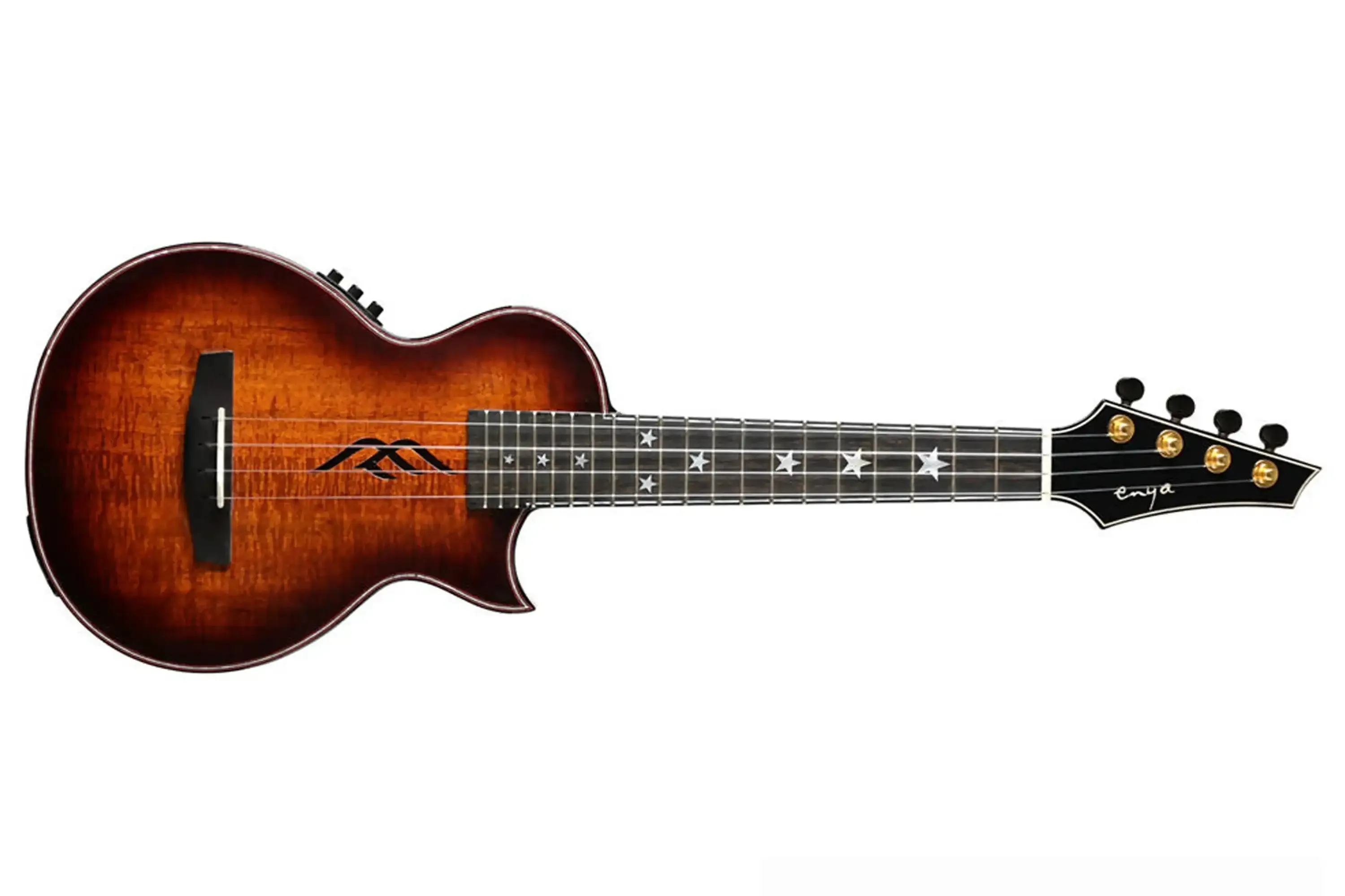 Enya E6-FE Solid Hawaiian Koa Top Tenor Ukulele w/ Pickup - Image 3