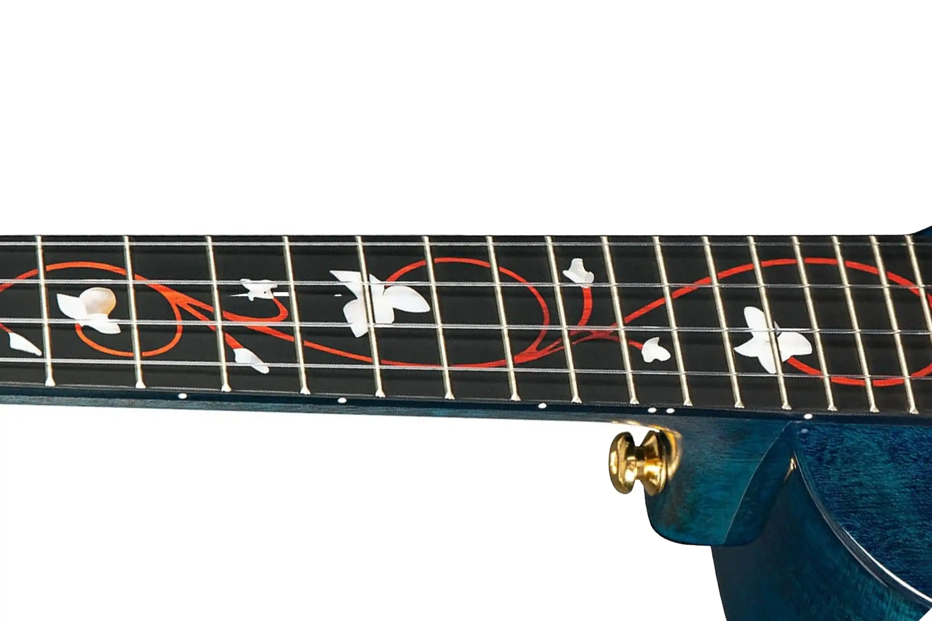 Enya EUC-M6-BU Solid Mahogany Concert Ukulele - Blue - Image 8