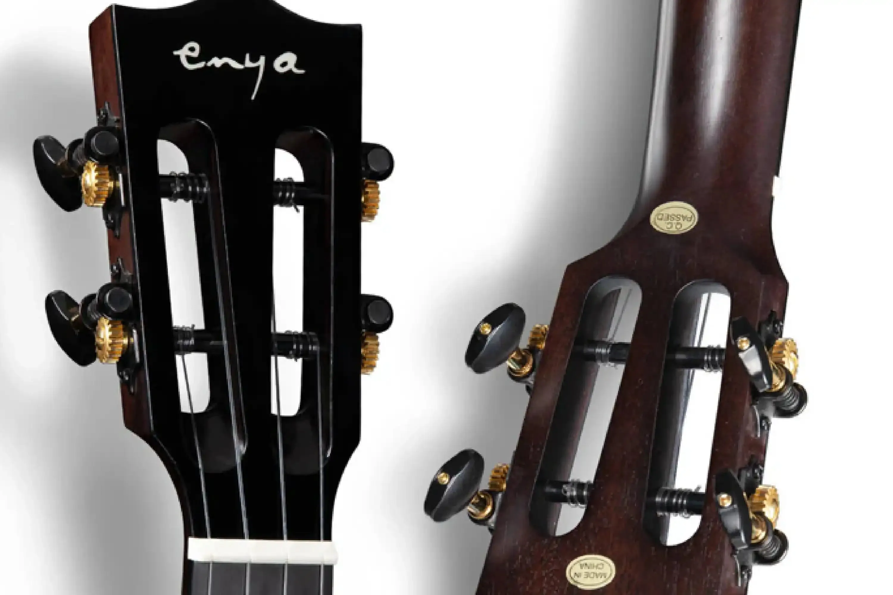 Enya EUC-MAD-BK Solid Mahogany Concert Ukulele - Black - Image 7