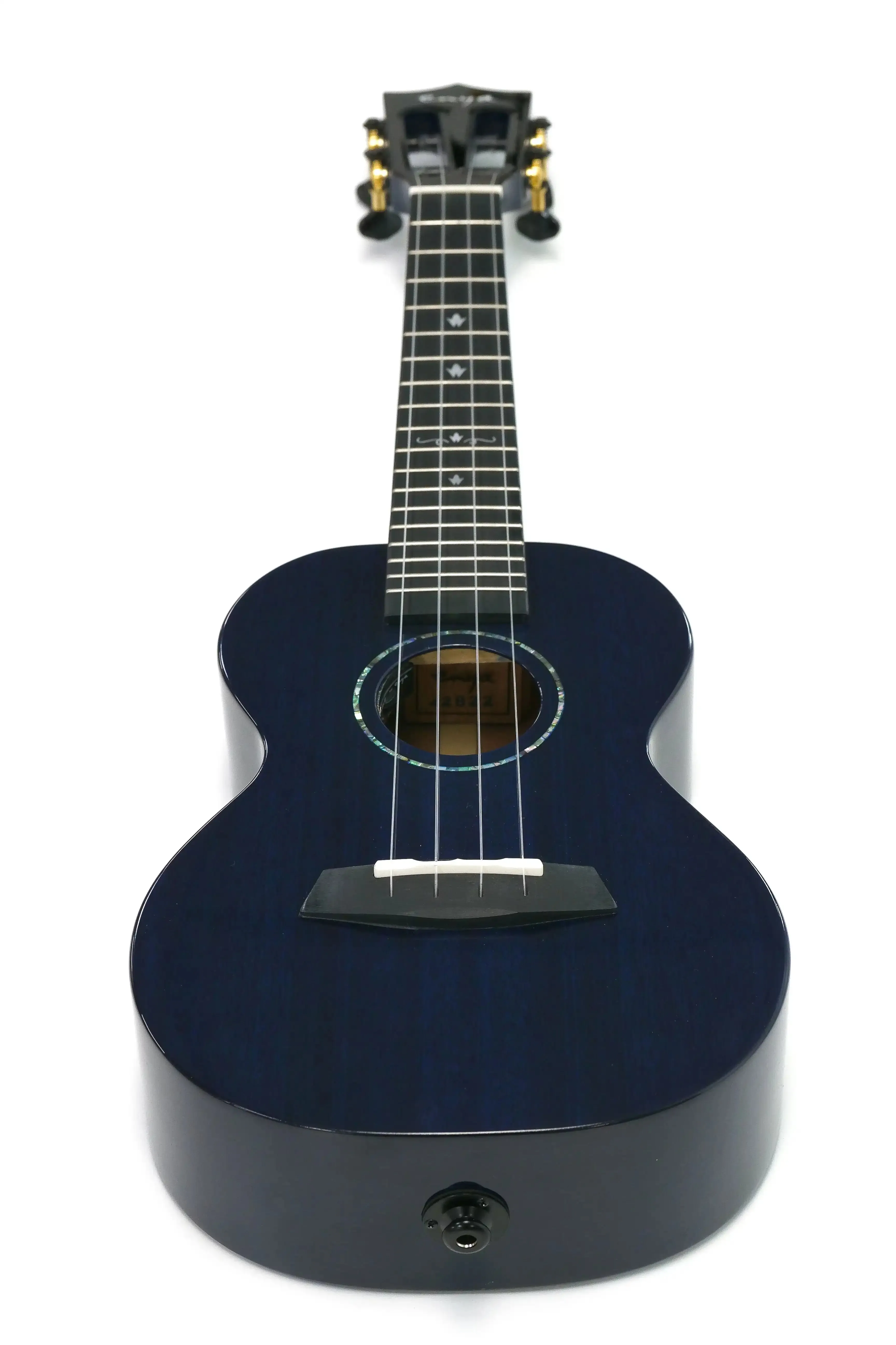 Enya EUC-MAD-BU Blue Solid Mahogany Concert Ukulele - Image 3