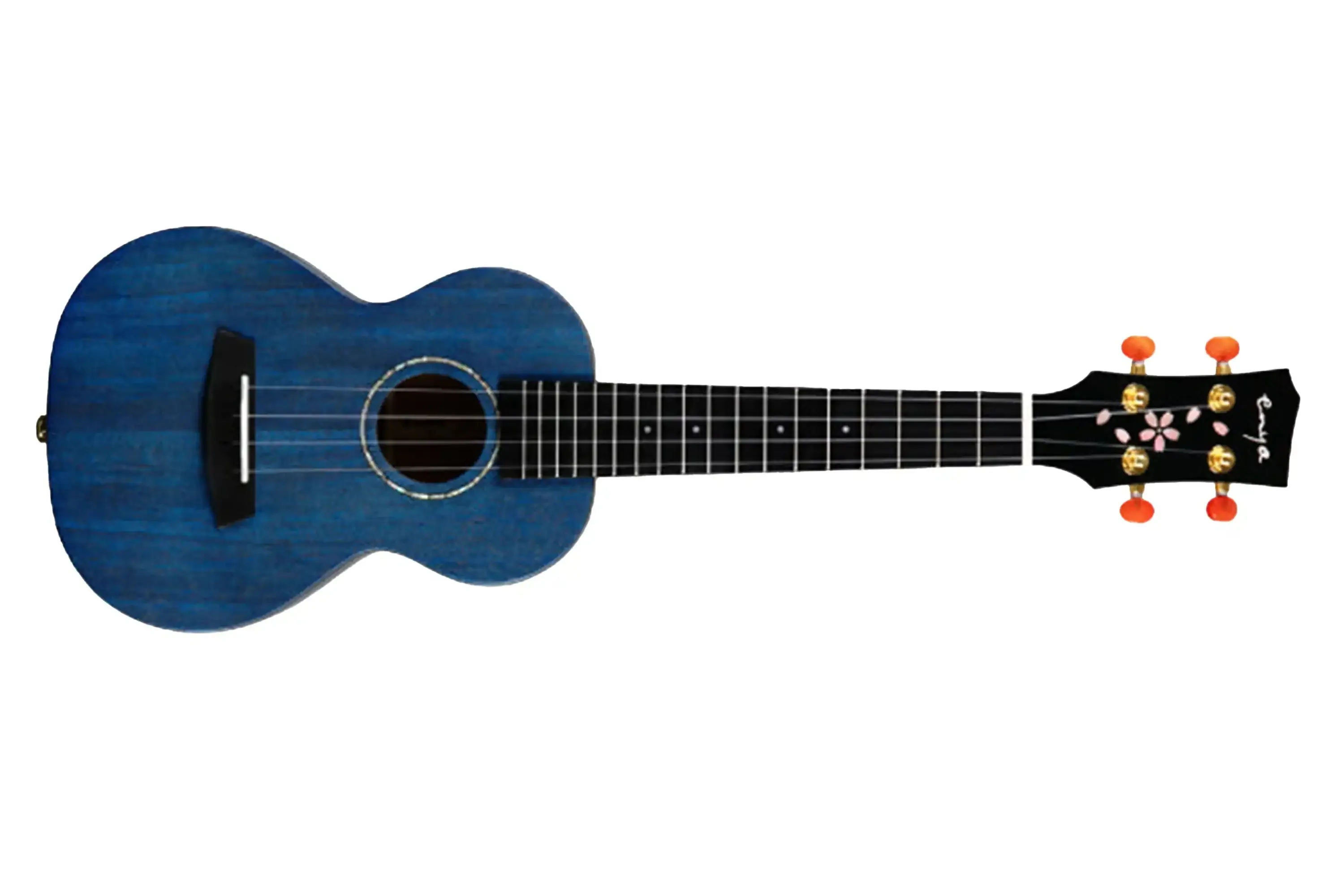 Enya EUC-MS-BU Solid Mahogany Concert Ukulele - Blue - Image 3