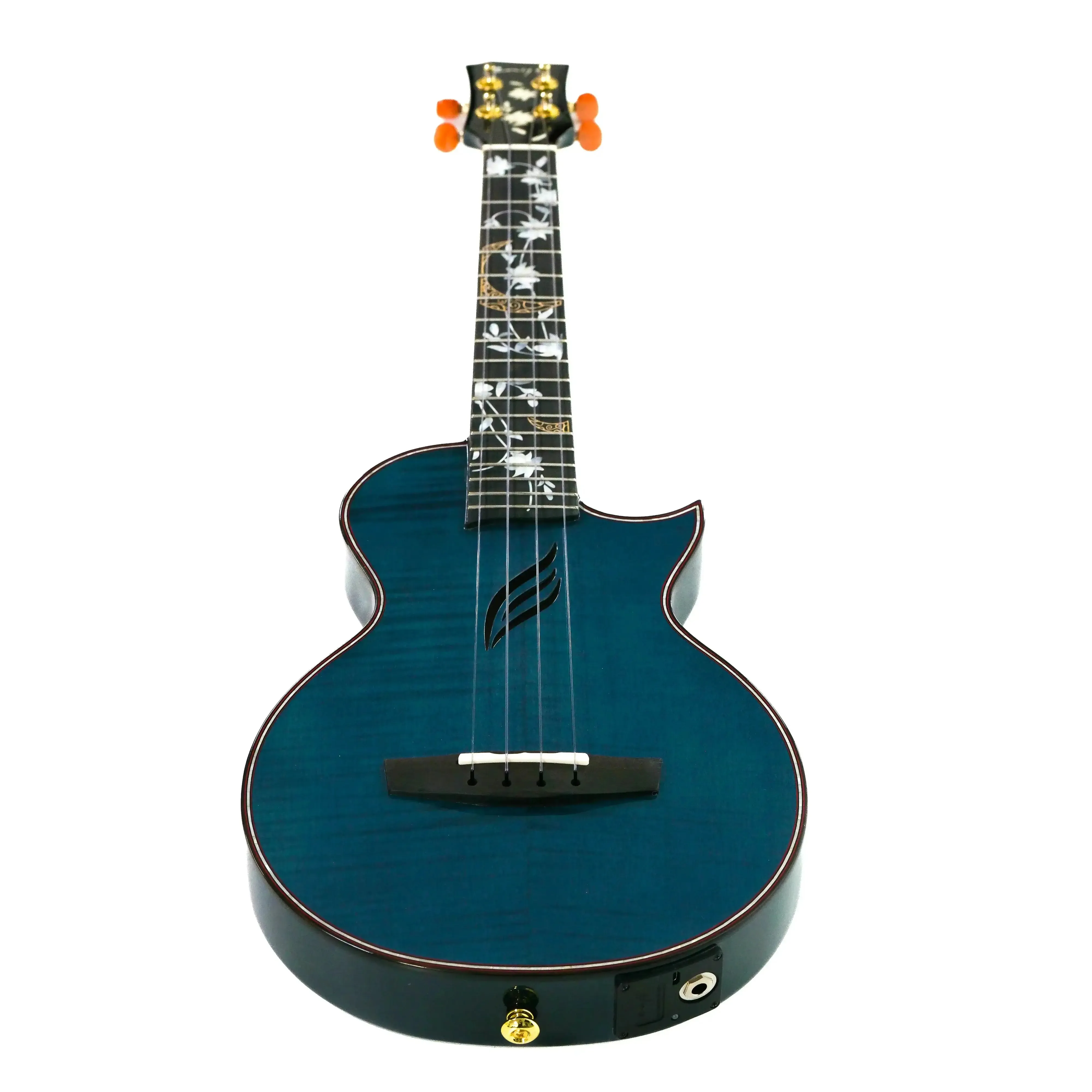 Enya EUT-E6/BU-EQ Blue Solid Maple Acoustic Electric Tenor Ukulele - AcousticPlus Pickup - Image 4