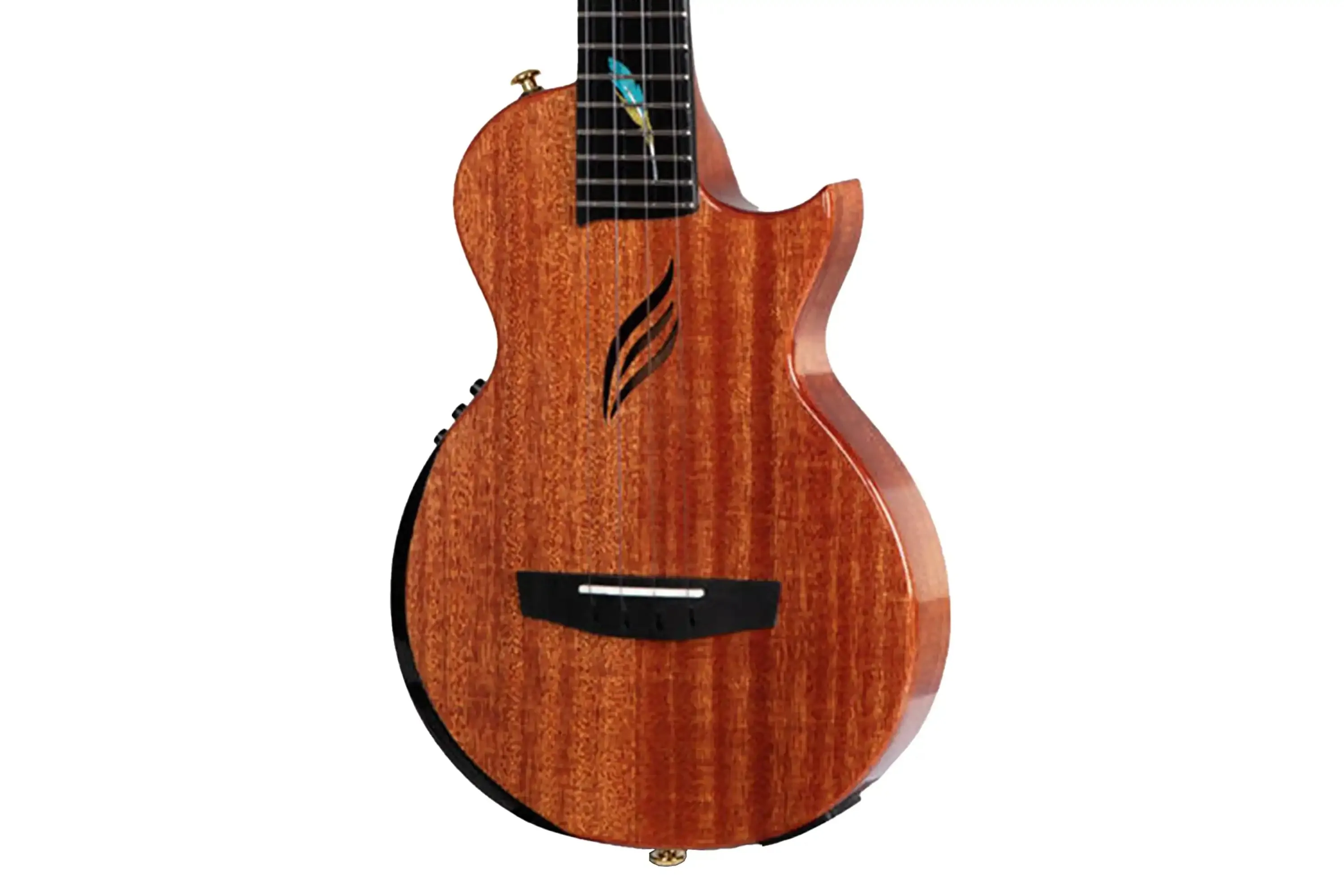 Enya EUT-FEATHER Mahogany Feather Acoustic Electric Tenor Ukulele - AcousticPlus Pickup