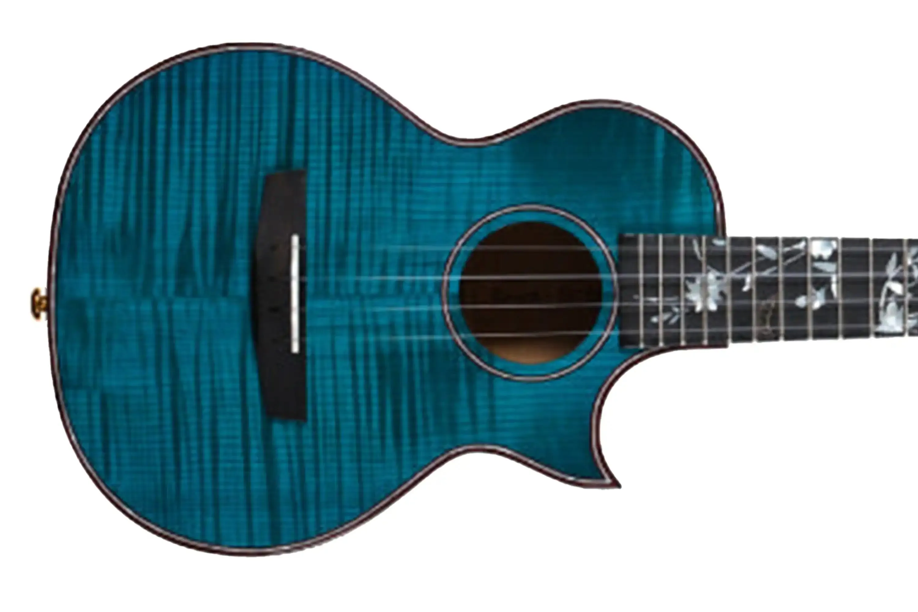 Enya EUT-FLOWER/EQ Flower-Sea Solid Maple Tenor Ukulele w/ Pickup