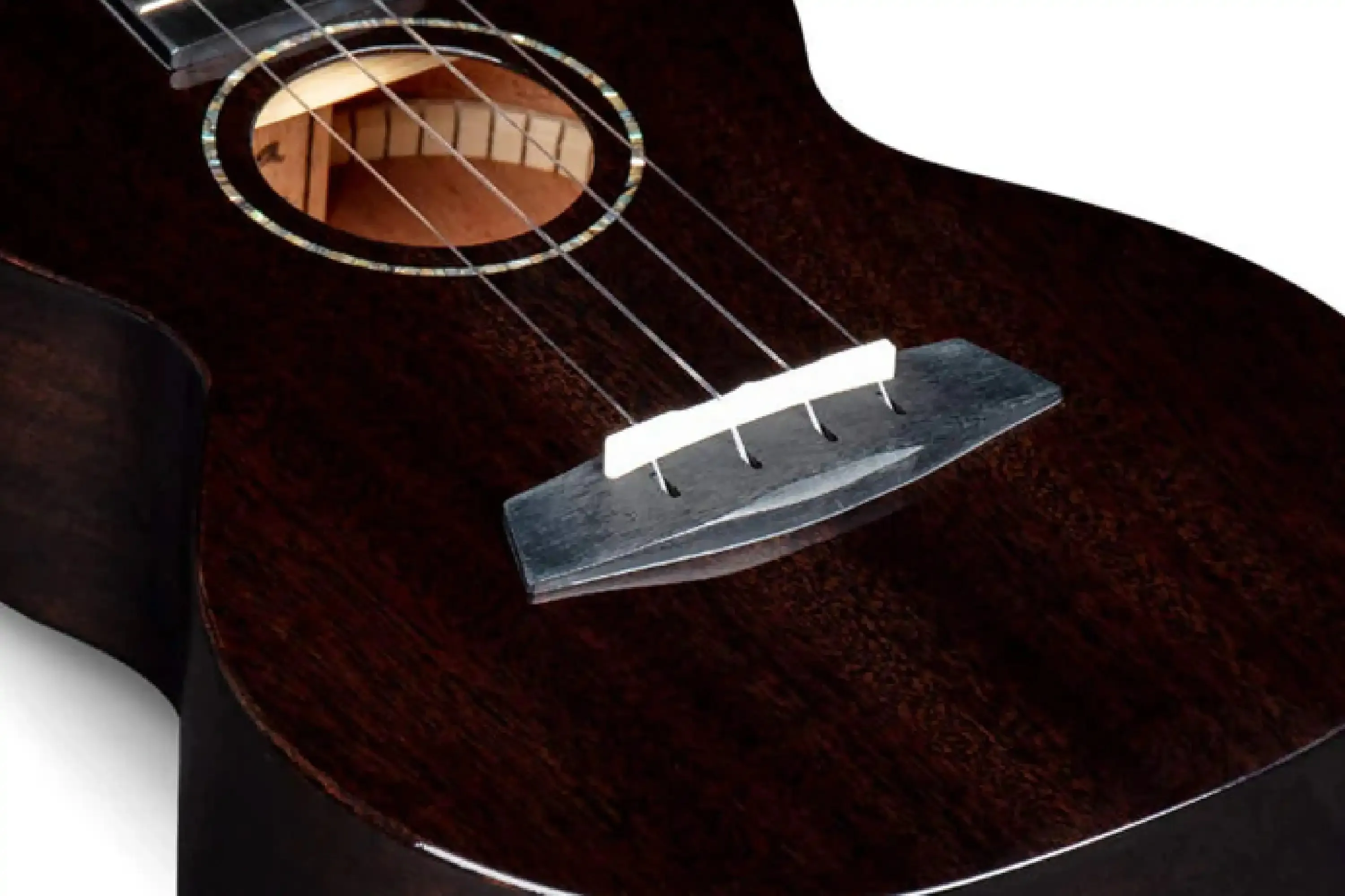 Enya EUT-MAD-BK-EQ Solid Mahogany Tenor Ukulele w/ Pickup - Black - Image 4