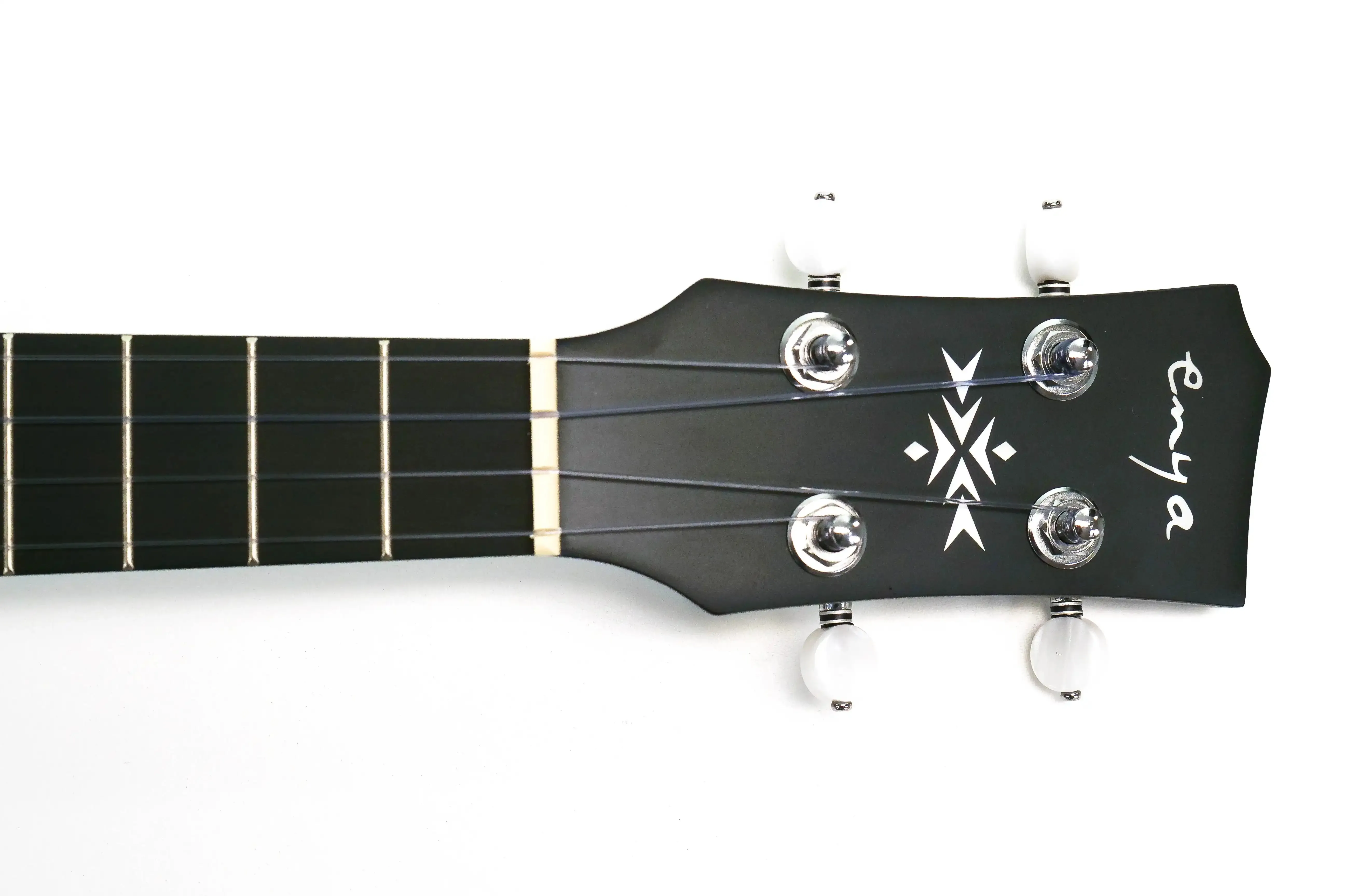Enya EUT-MOON-BK-EQ Taimane Signature Acousticplus Tenor Ukulele - Black - Image 9