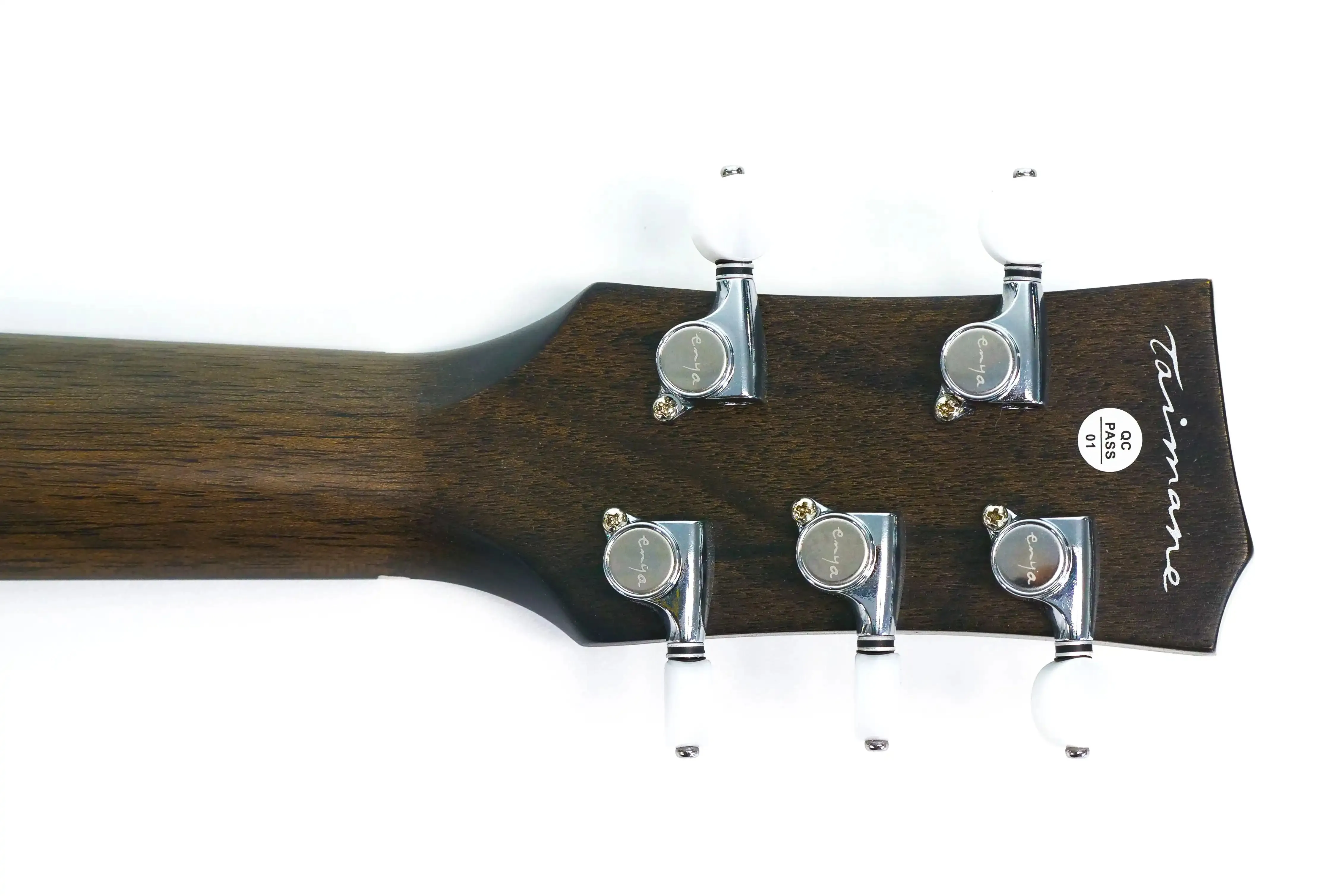 Enya EUT-MOON5-BK-EQ Acousticplus Taimane Signature 5-String Tenor Ukulele - Black - Image 9