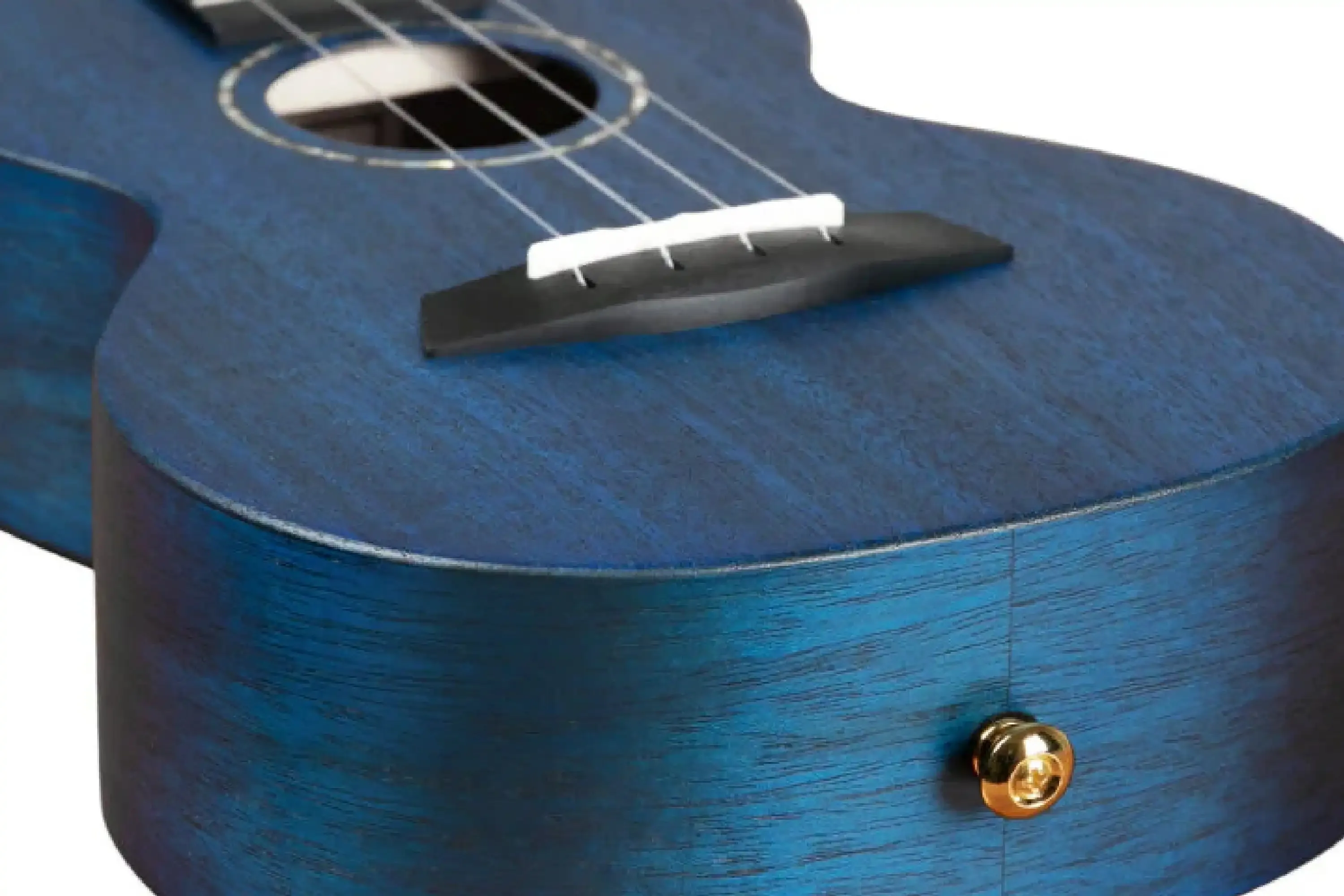 Enya EUT-MS-BU-EQ Solid Mahogany Tenor Blue Acoustic Electric Ukulele - Image 4