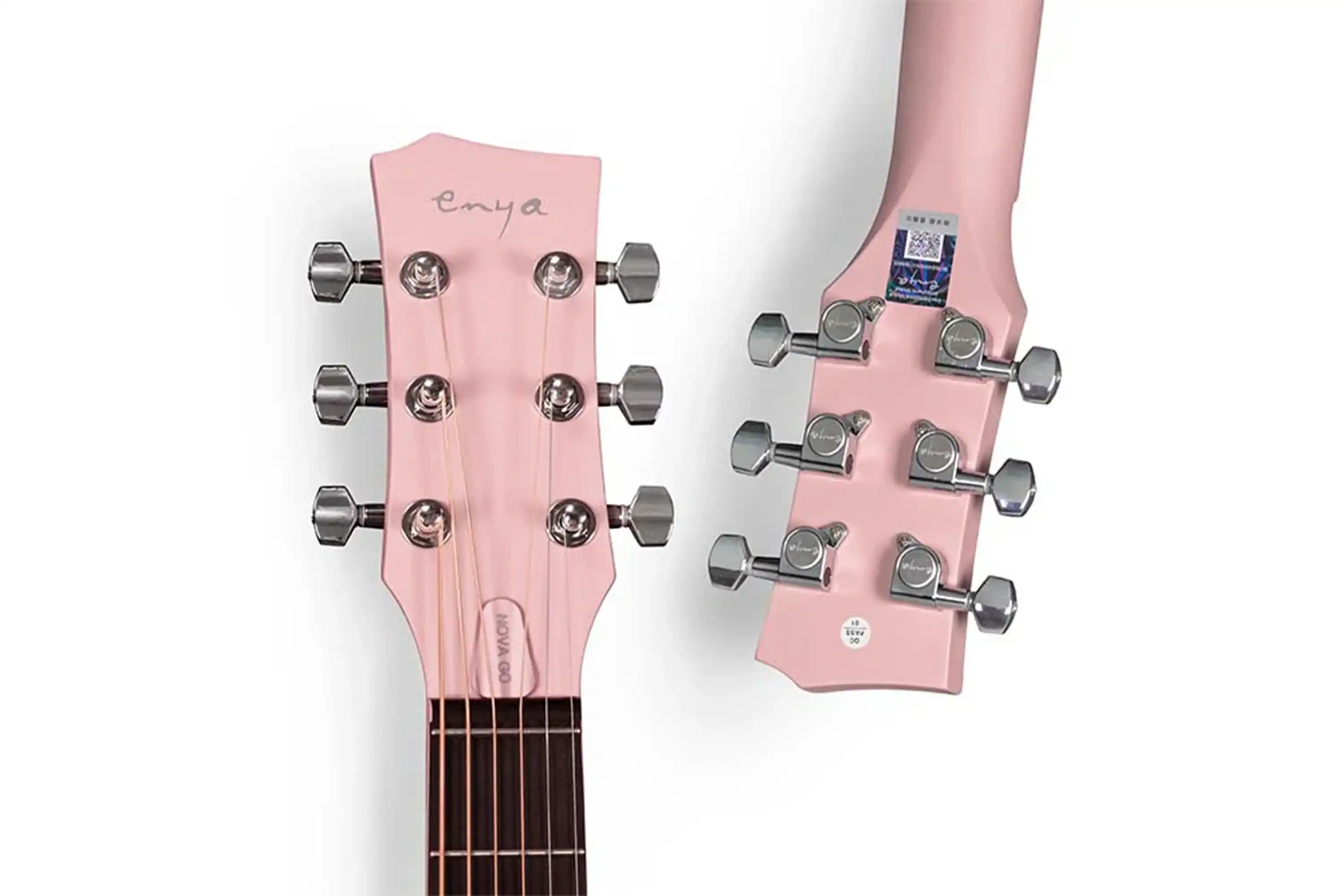 Enya Nova Go SP1 Pink Acoustic Electric Guitar - Image 4