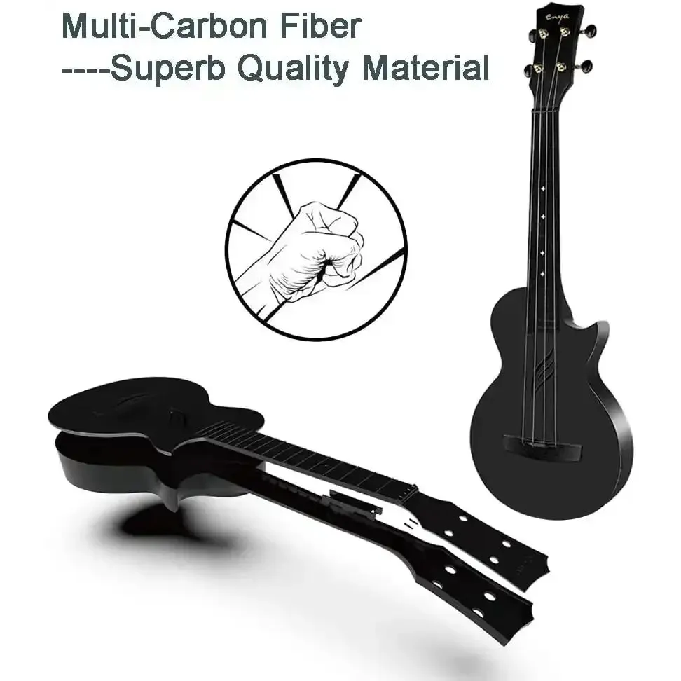Enya Nova U Blue Concert Ukulele Carbon Fiber - Image 9