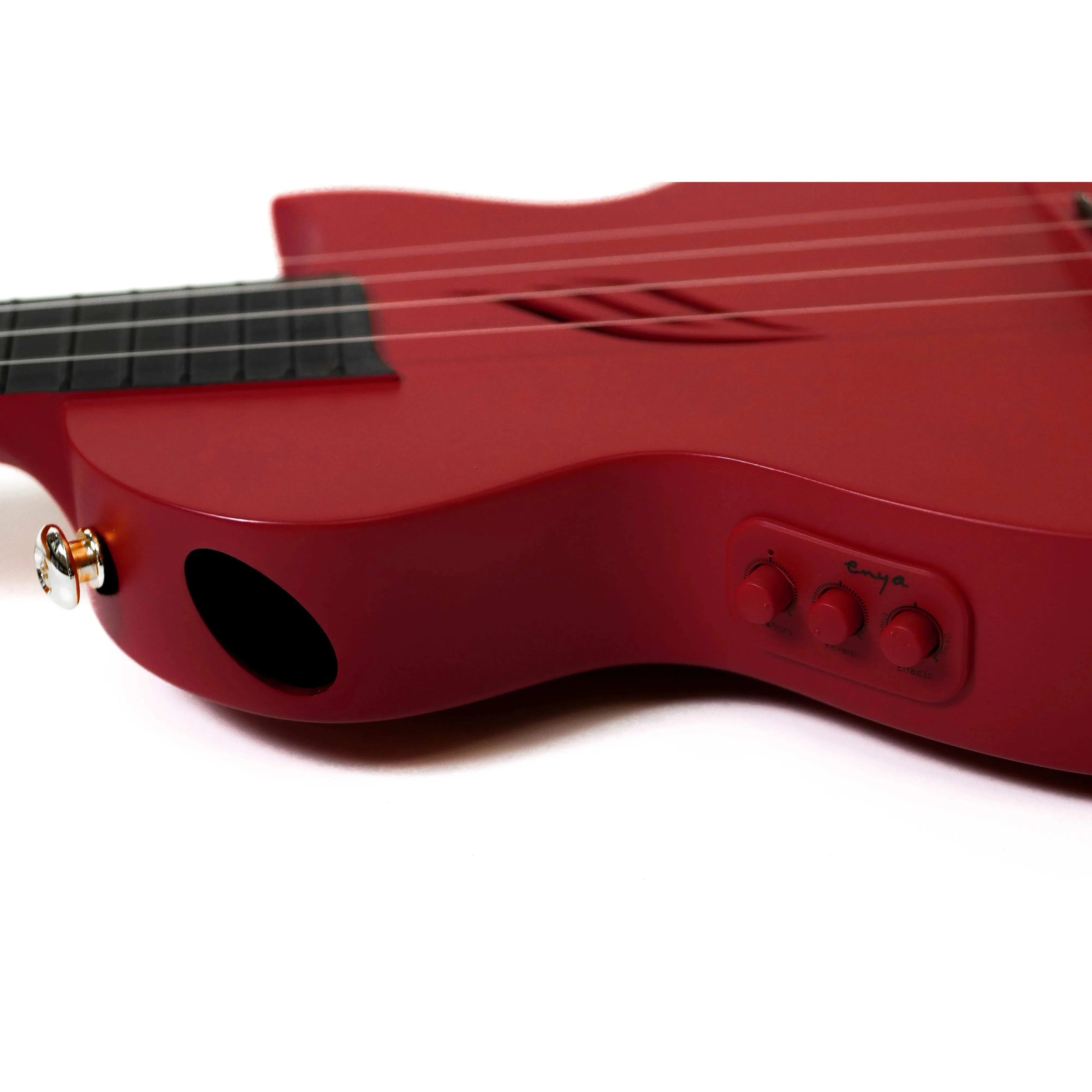 Enya Nova UE/RD Red Concert Ukulele w/ Pickup - Image 5