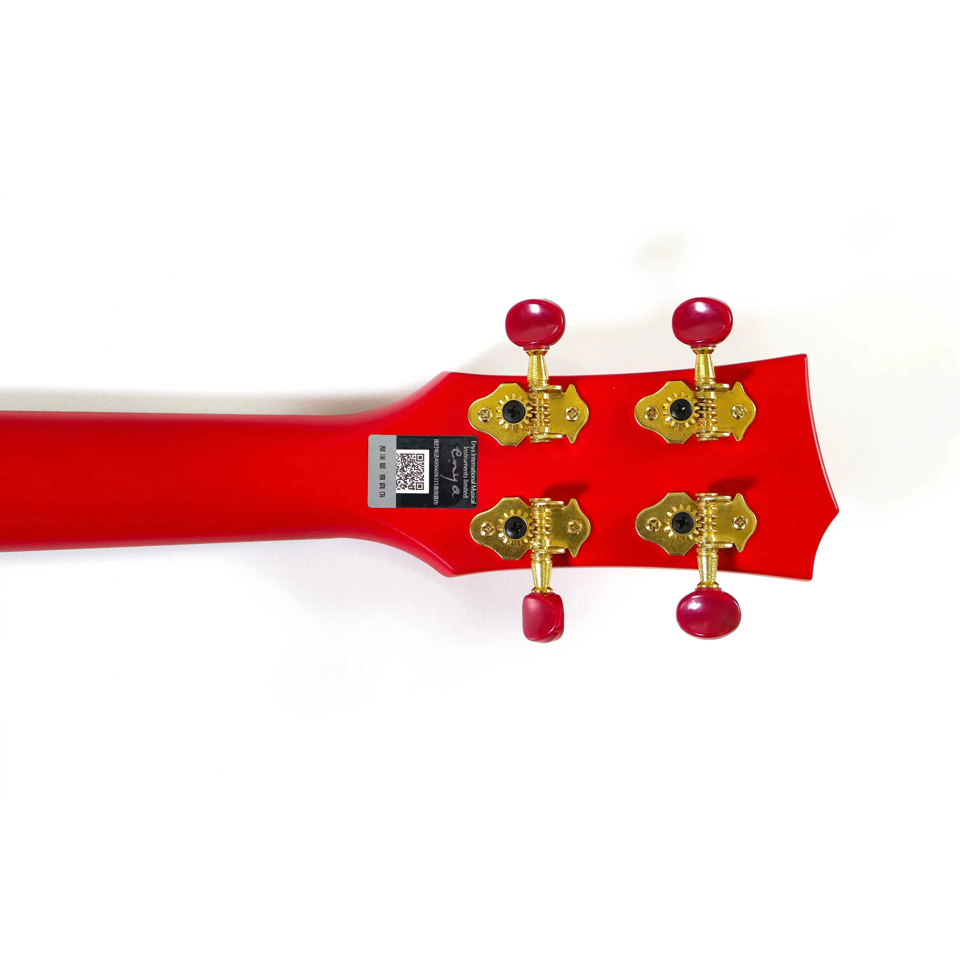 Enya Nova UE/RD Red Concert Ukulele w/ Pickup - Image 8