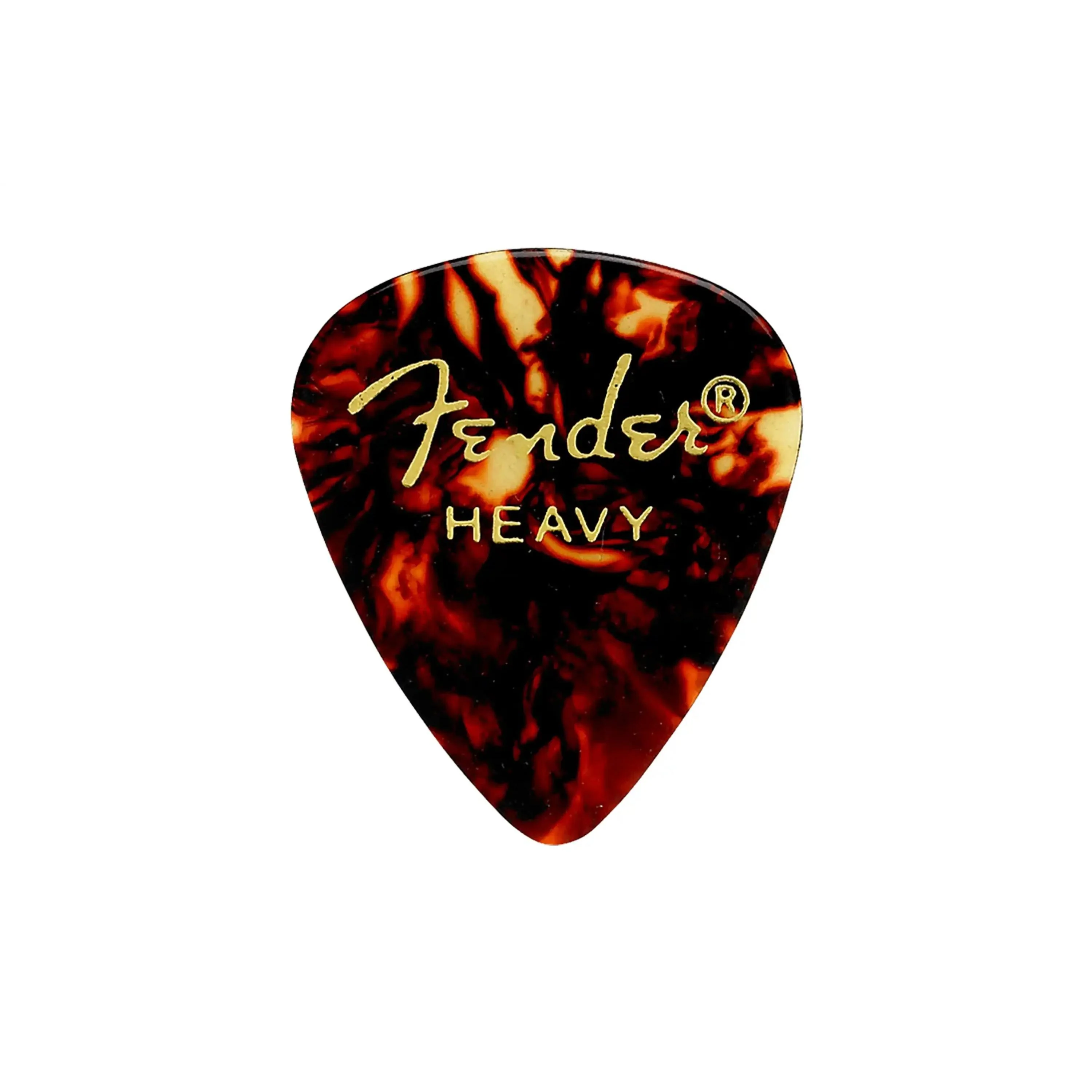 Fender Heavy Tortoise Shell Celluloid Guitar Picks - 12 Pack