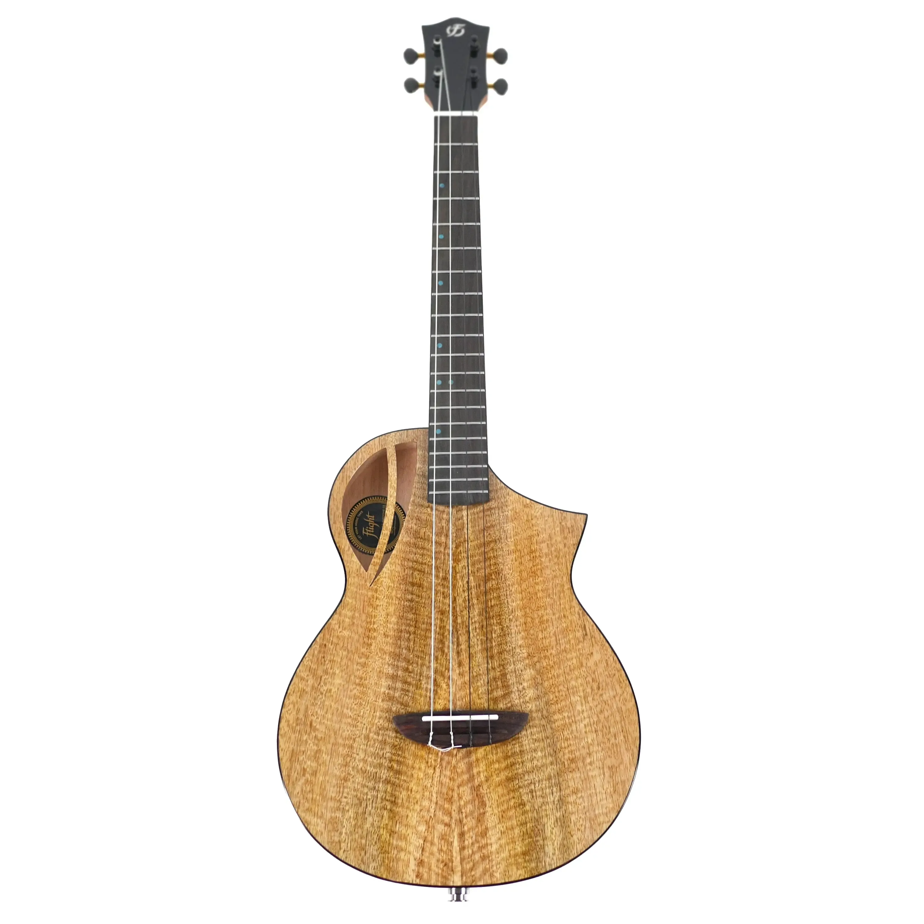 Flight AVIATOR-CE Solid Mango Top Baritone Ukulele w/ Pickup - Image 4