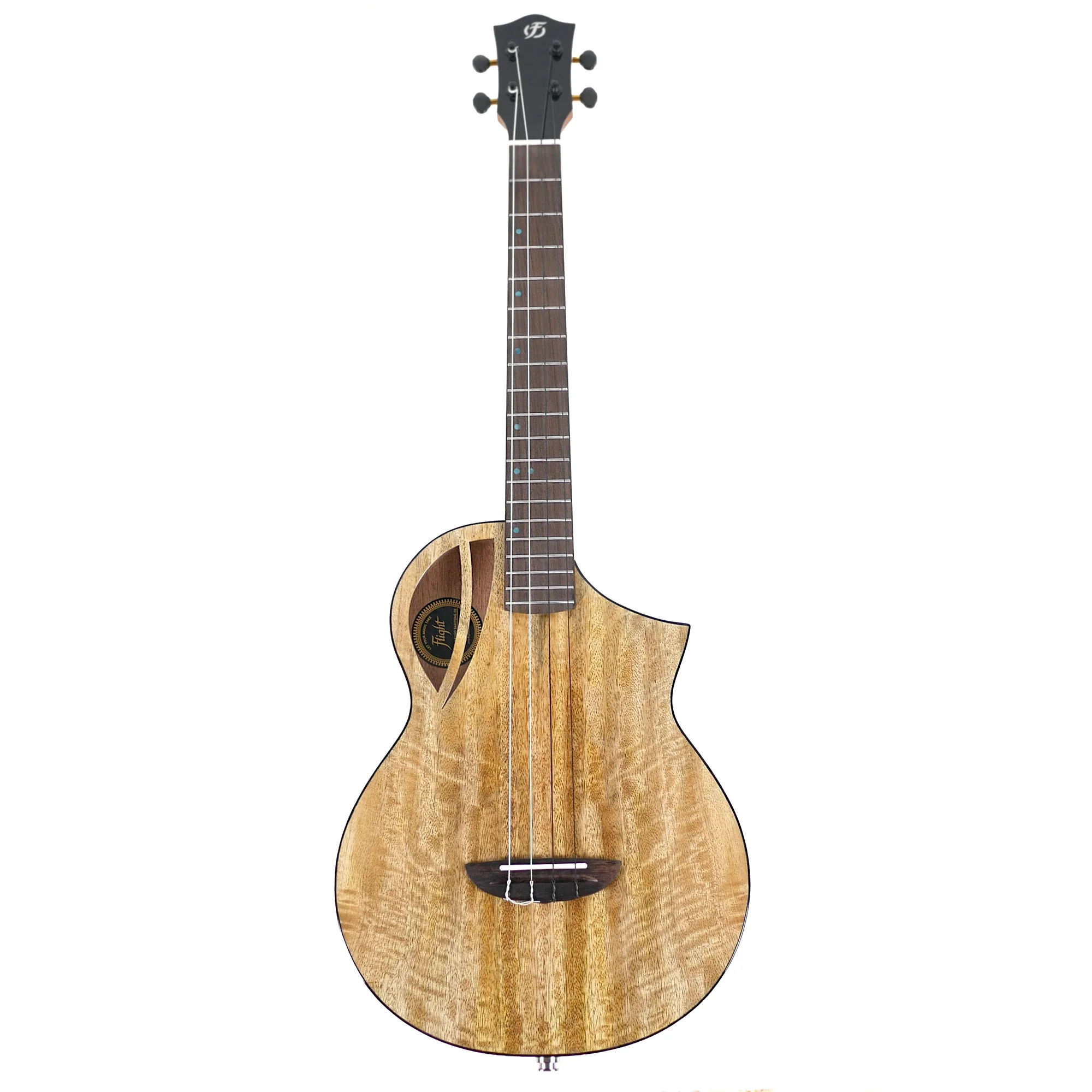 Flight AVIATOR-CE Solid Mango Top Baritone Ukulele w/ Pickup - Image 6
