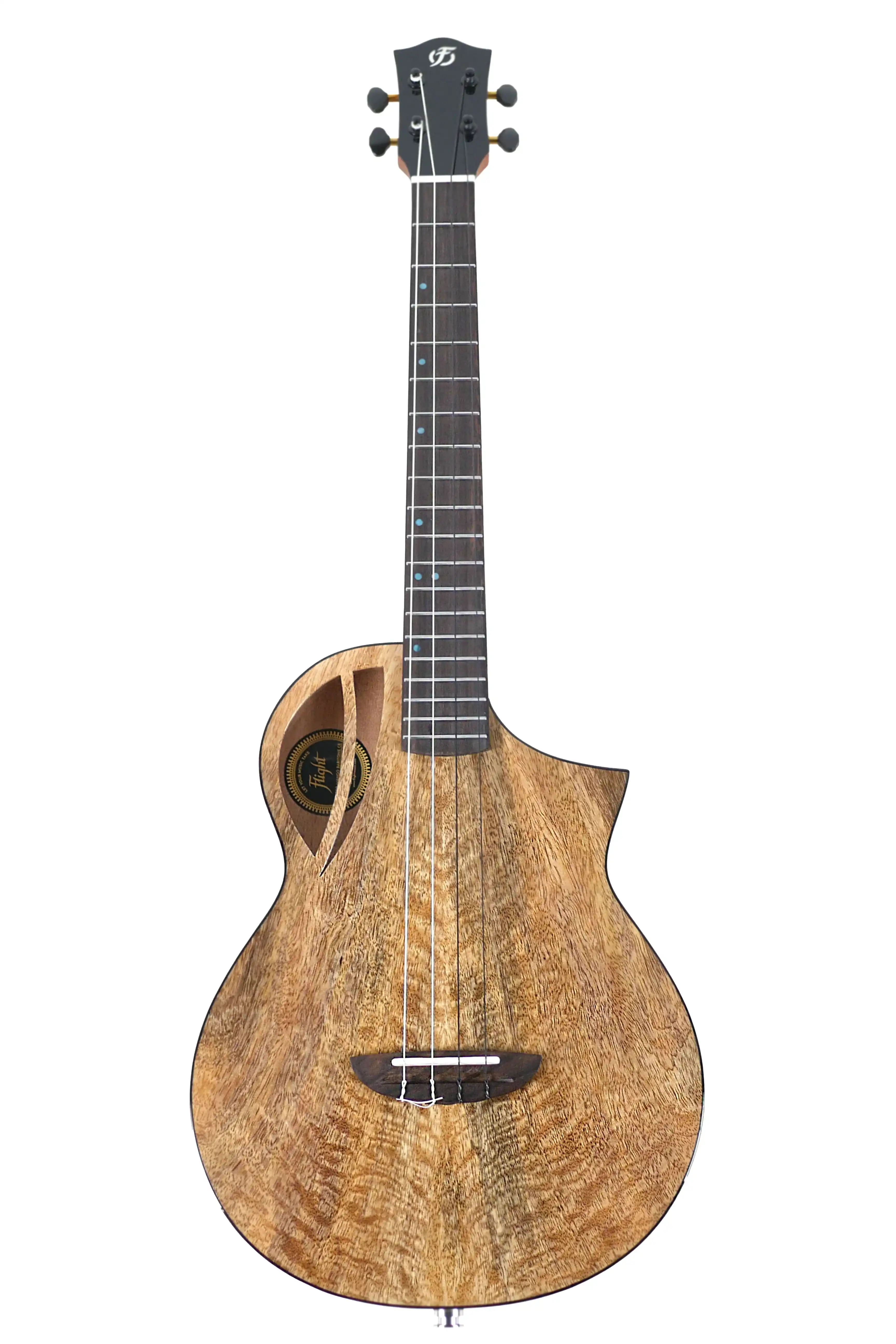 Flight AVIATOR-CE Solid Mango Top Baritone Ukulele w/ Pickup - BACK IN STOCK - Image 4