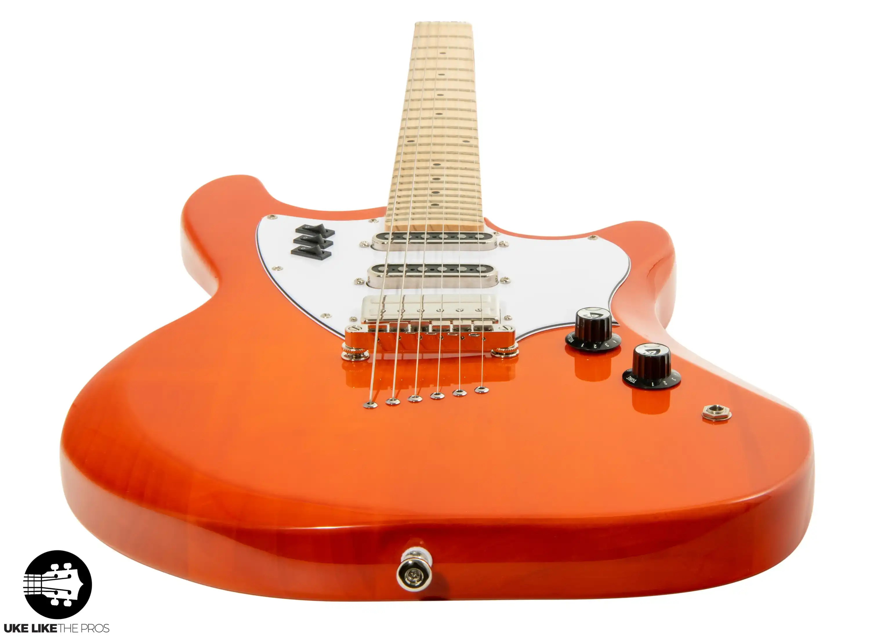 Guild Surfliner Electric Guitar Orange "Crazy Train" - Image 10
