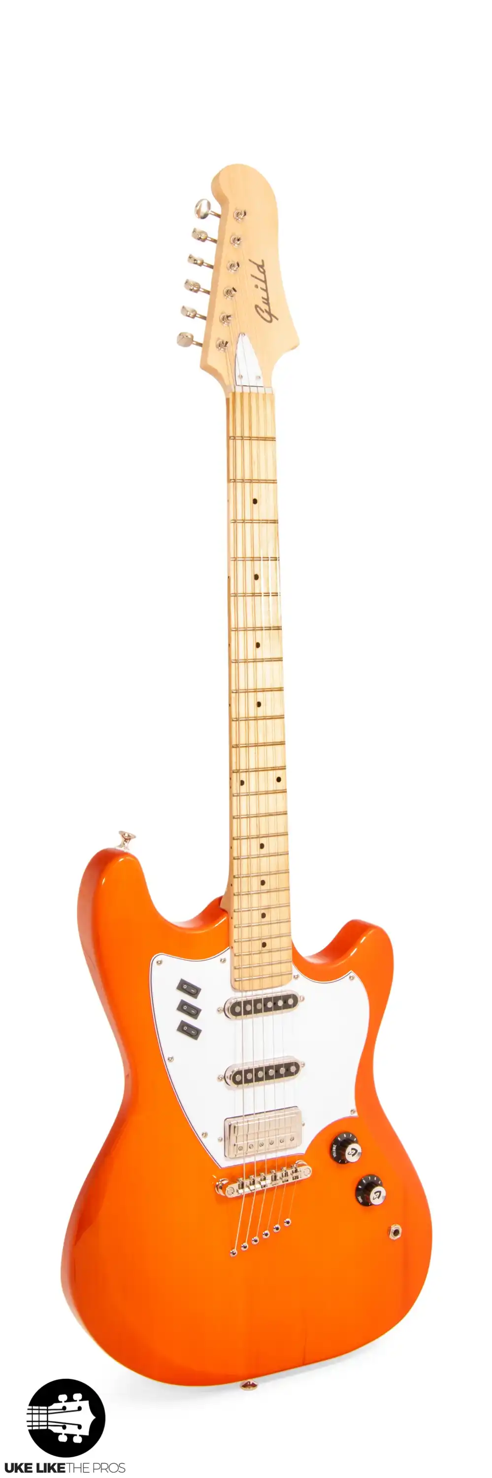 Guild Surfliner Electric Guitar Orange "Crazy Train" - Image 5
