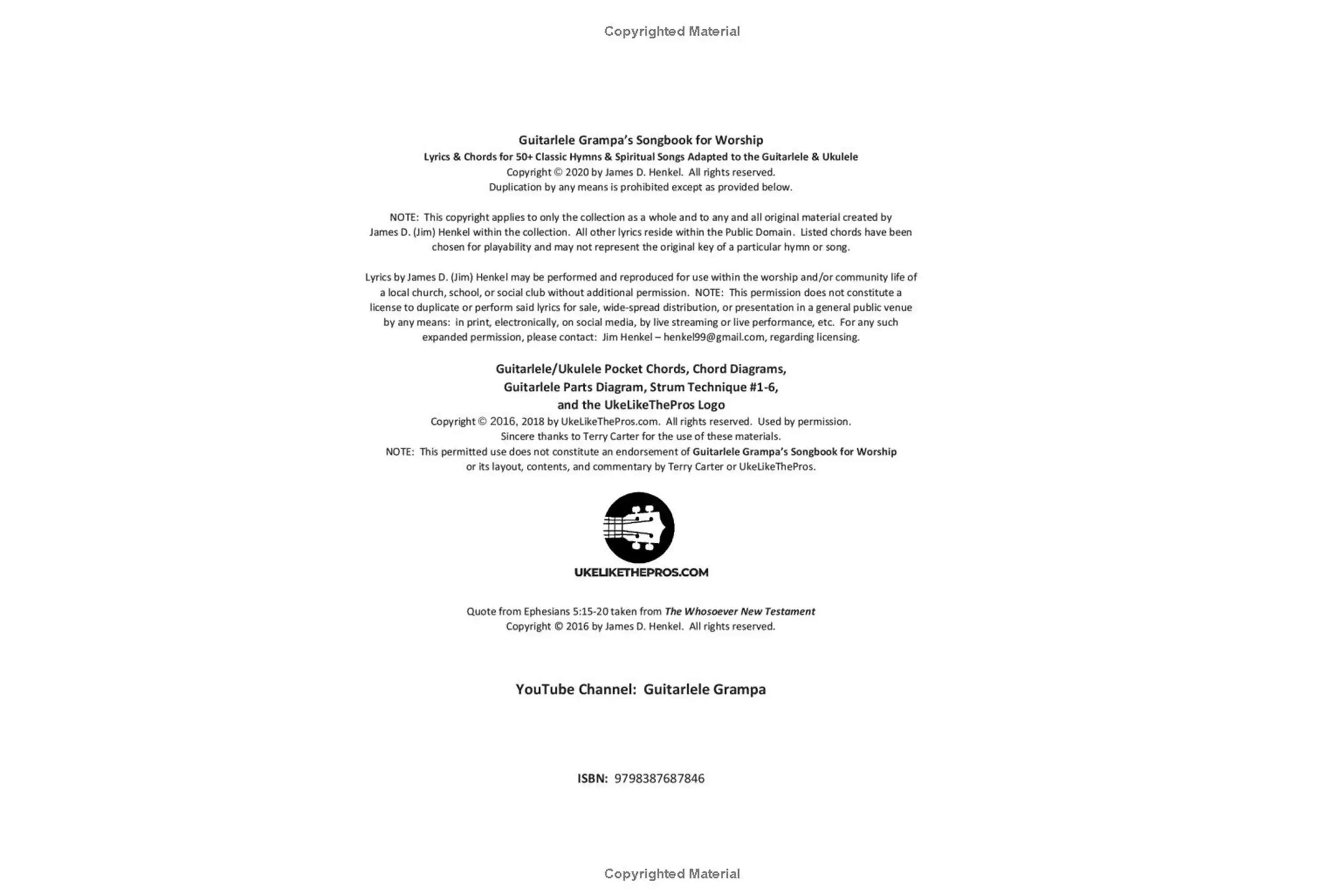 Guitarlele Grampa's Songbook for Worship: Lyrics & Chords for 50+ Classic Hymns & Spiritual Songs - Image 3